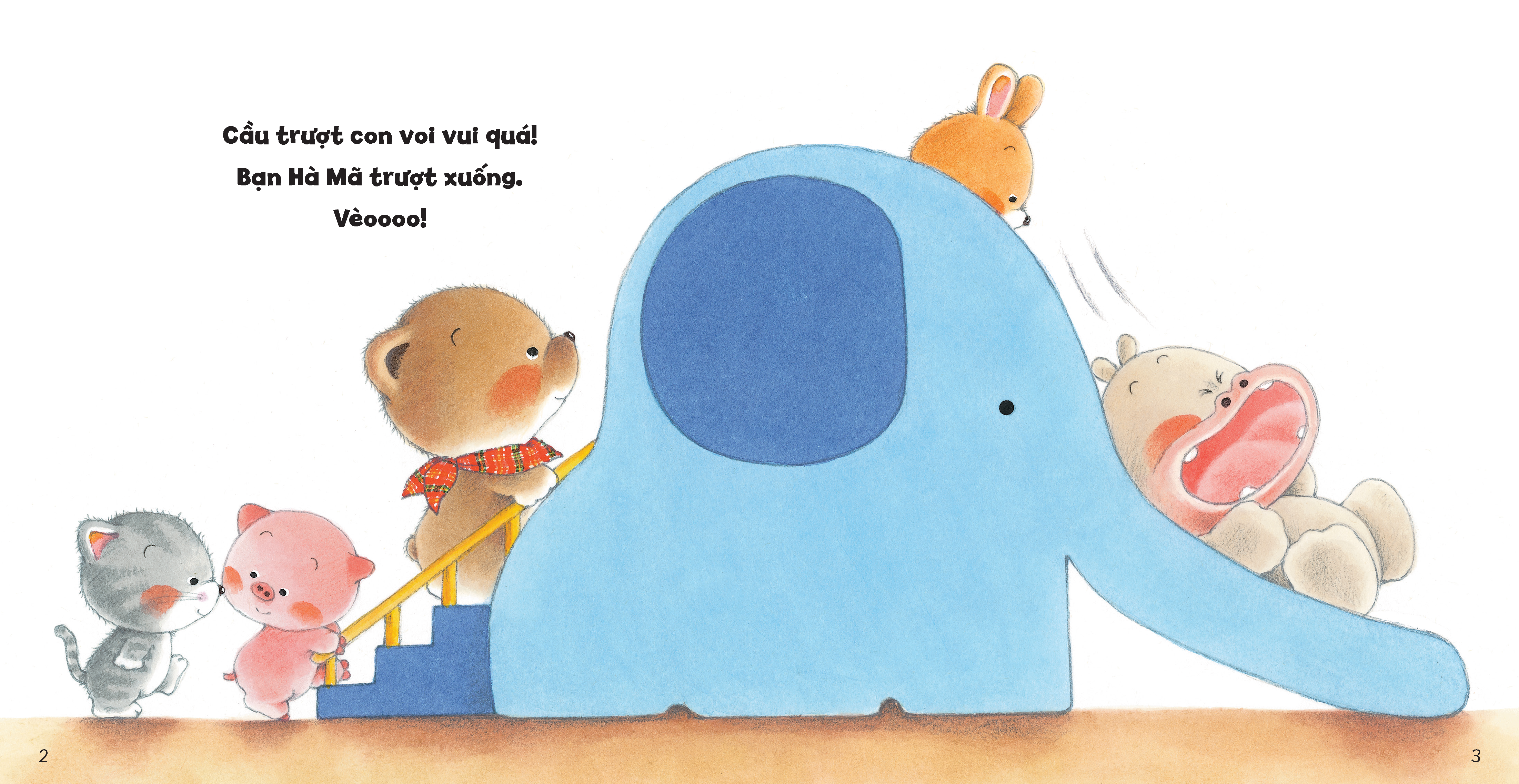 tủ sách ehon cho bé - xếp hàng chờ đến lượt​ - bìa cứng - Ảnh 3