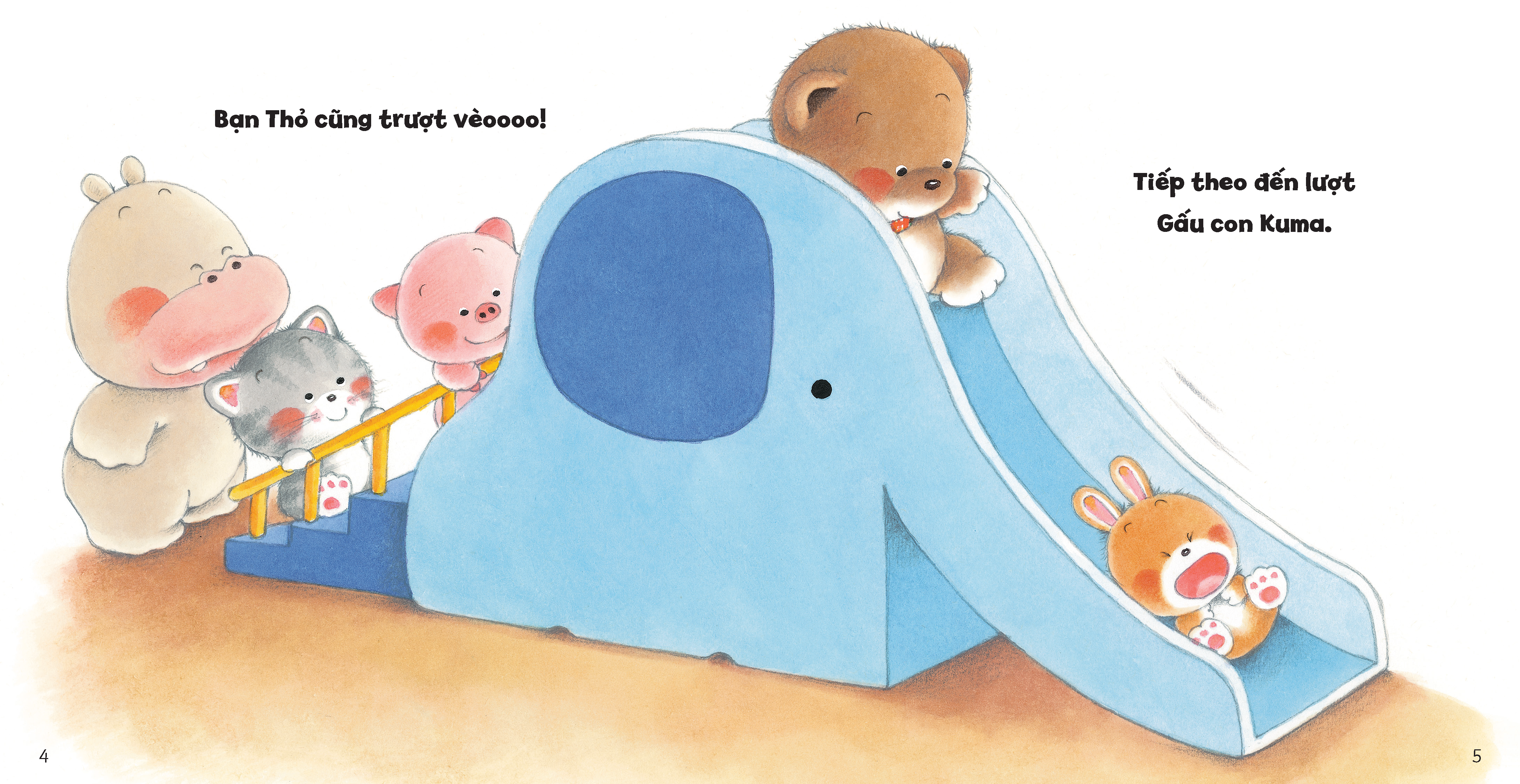 tủ sách ehon cho bé - xếp hàng chờ đến lượt​ - bìa cứng - Ảnh 4