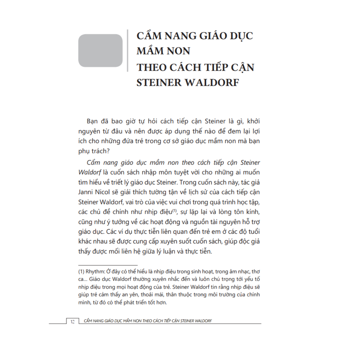Tủ Sách Giáo Dục Mầm Non IPER - Cẩm Nang Giáo Dục Mầm Non Theo Cách Tiếp Cận Steiner Waldorf - Ảnh 5