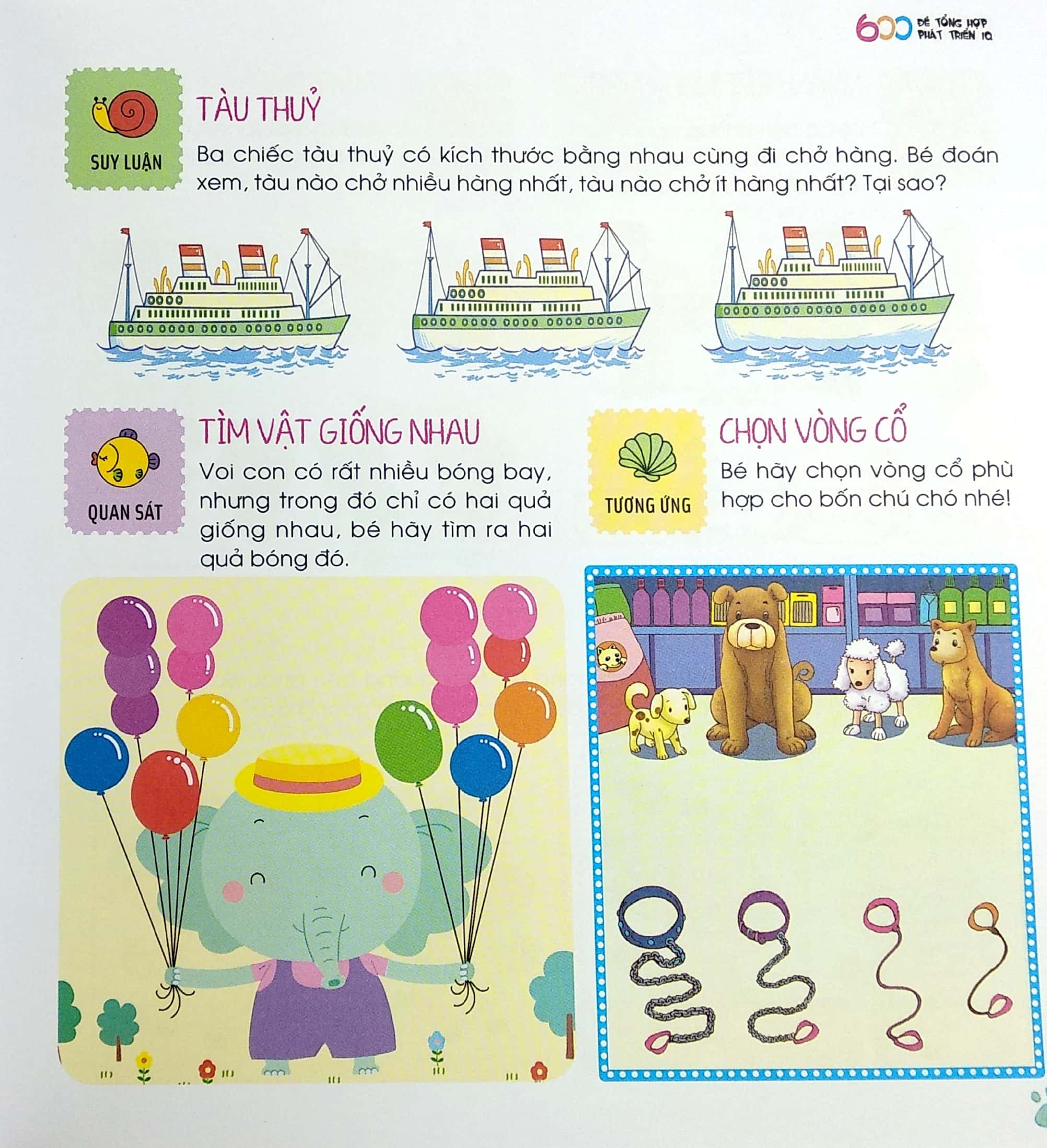 tủ sách giáo dục sớm - 600 đề tổng hợp phát triển iq -1 - Ảnh 9