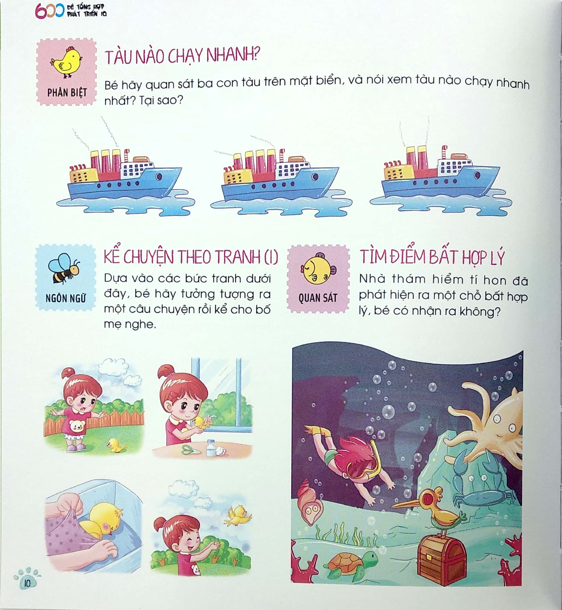 tủ sách giáo dục sớm - 600 đề tổng hợp phát triển iq -2 - Ảnh 6