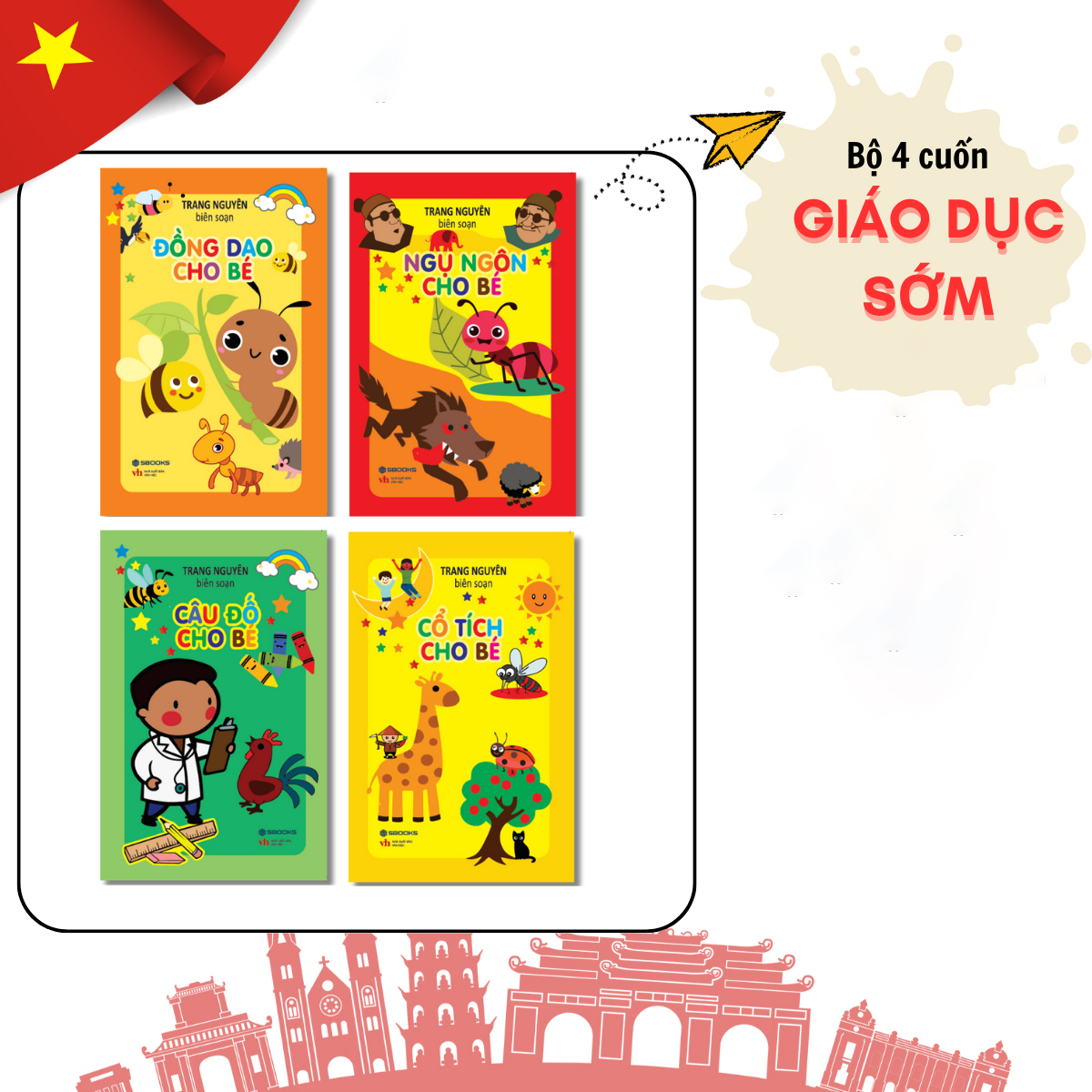 Tủ Sách Giáo Dục Sớm Cho Bé 0-6 Tuổi: Đồng Dao - Câu Đố - Truyện Cổ Tích - Ngụ Ngôn (Bộ 4 Cuốn) - Ảnh 2