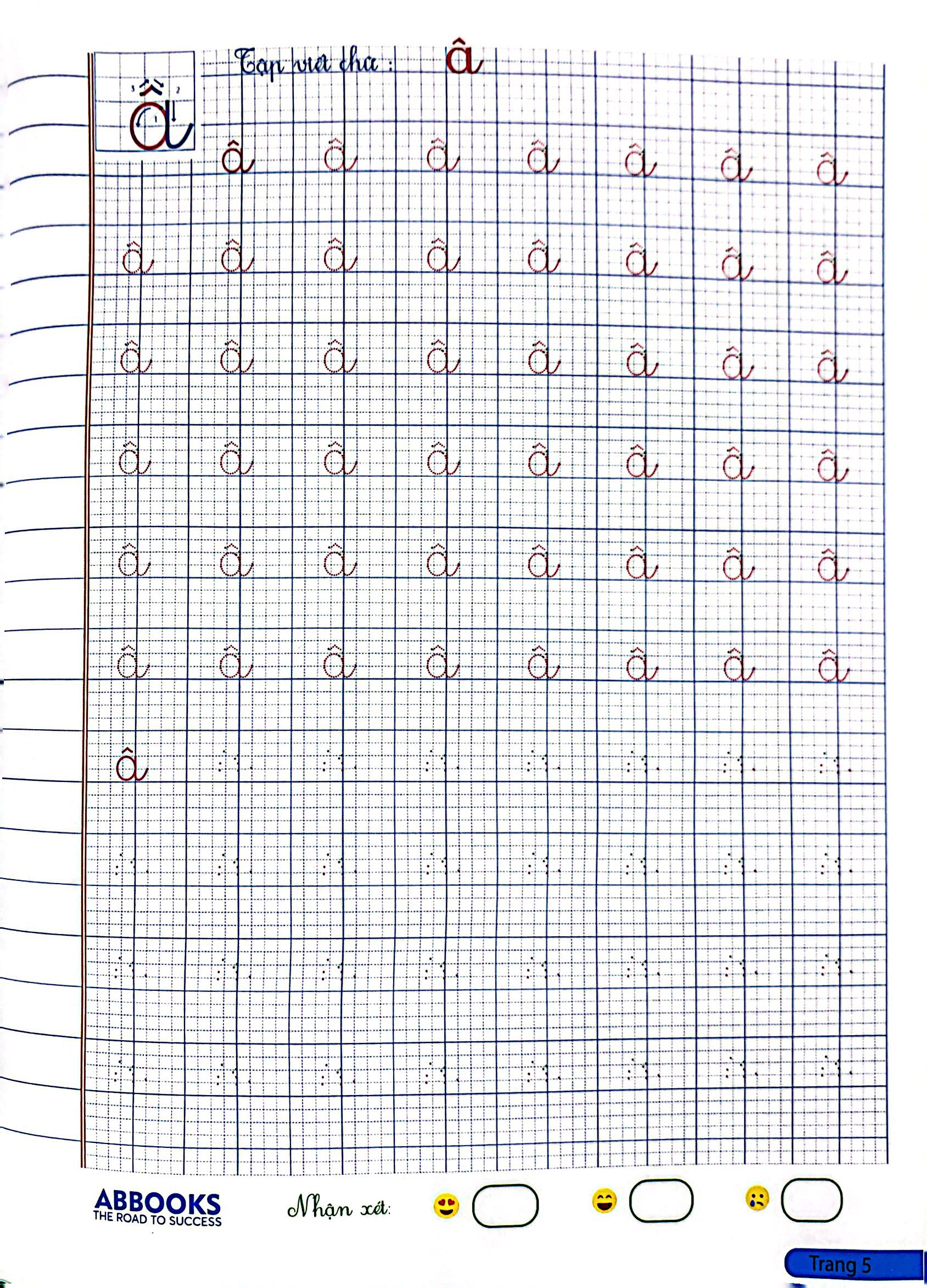 tủ sách hoa trạng nguyên - bé chuẩn bị vào lớp 1 - khởi đầu tập viết - hướng dẫn chi tiết - chữ cái, chữ ghép và số - Ảnh 7