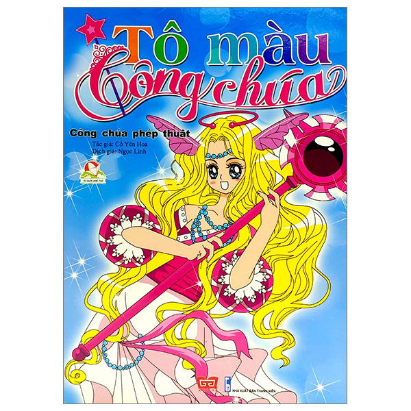 Bìa sách tủ sách sáng tạo - tô màu công chúa - công chúa phép thuật