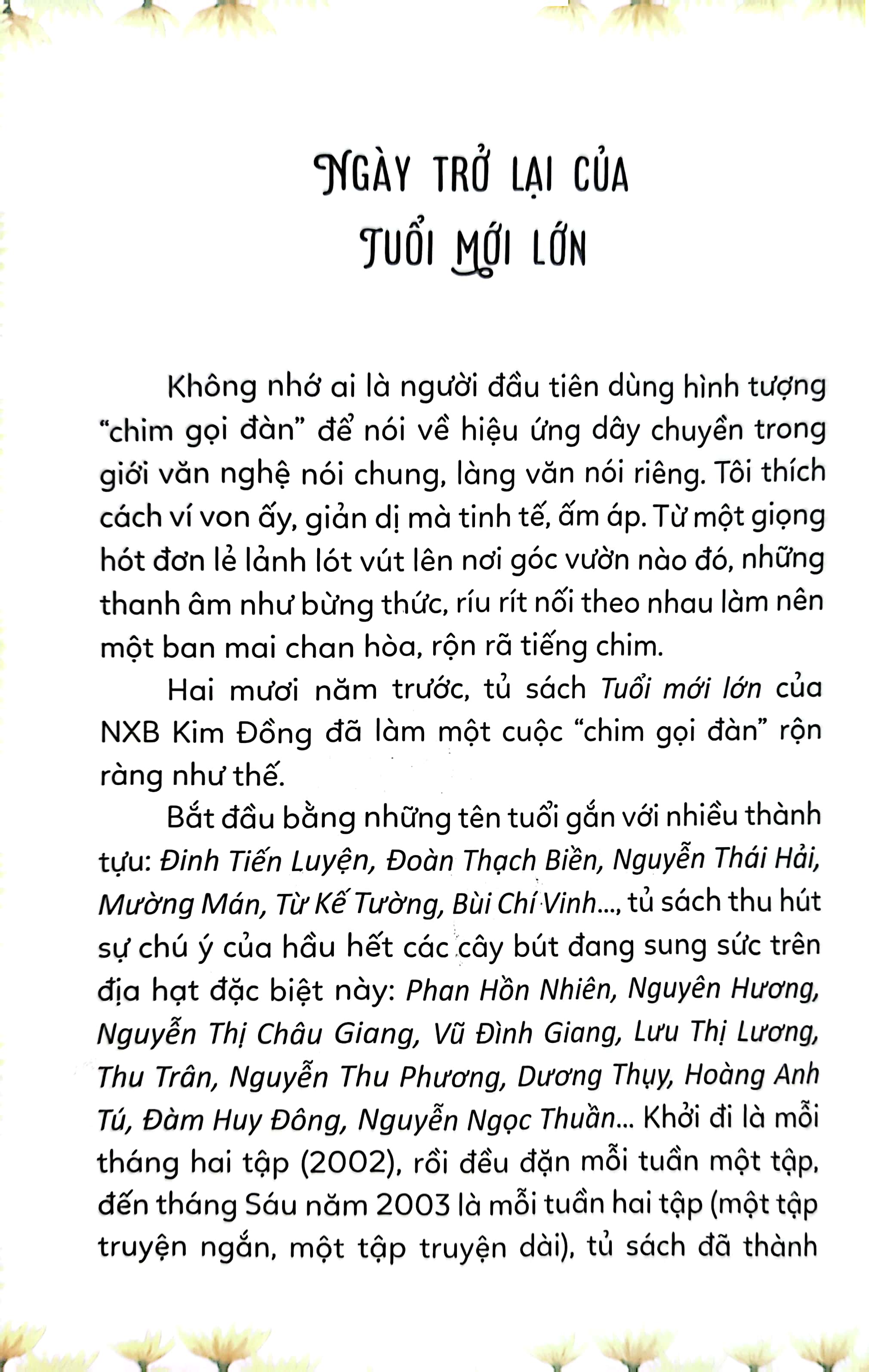 tủ sách tuổi mới lớn - những lối về miền hoa - Ảnh 3