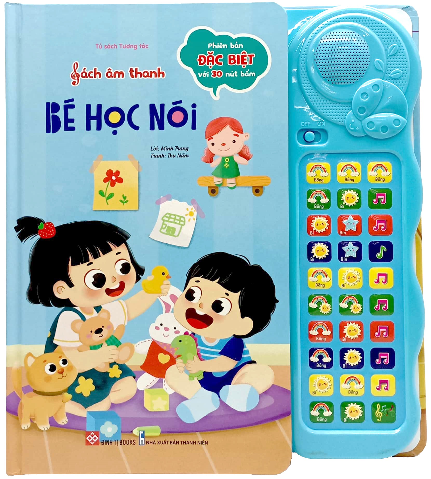 tủ sách tương tác - sách âm thanh - bé học nói - phiên bản đặc biệt với 30 nút bấm - Ảnh 2