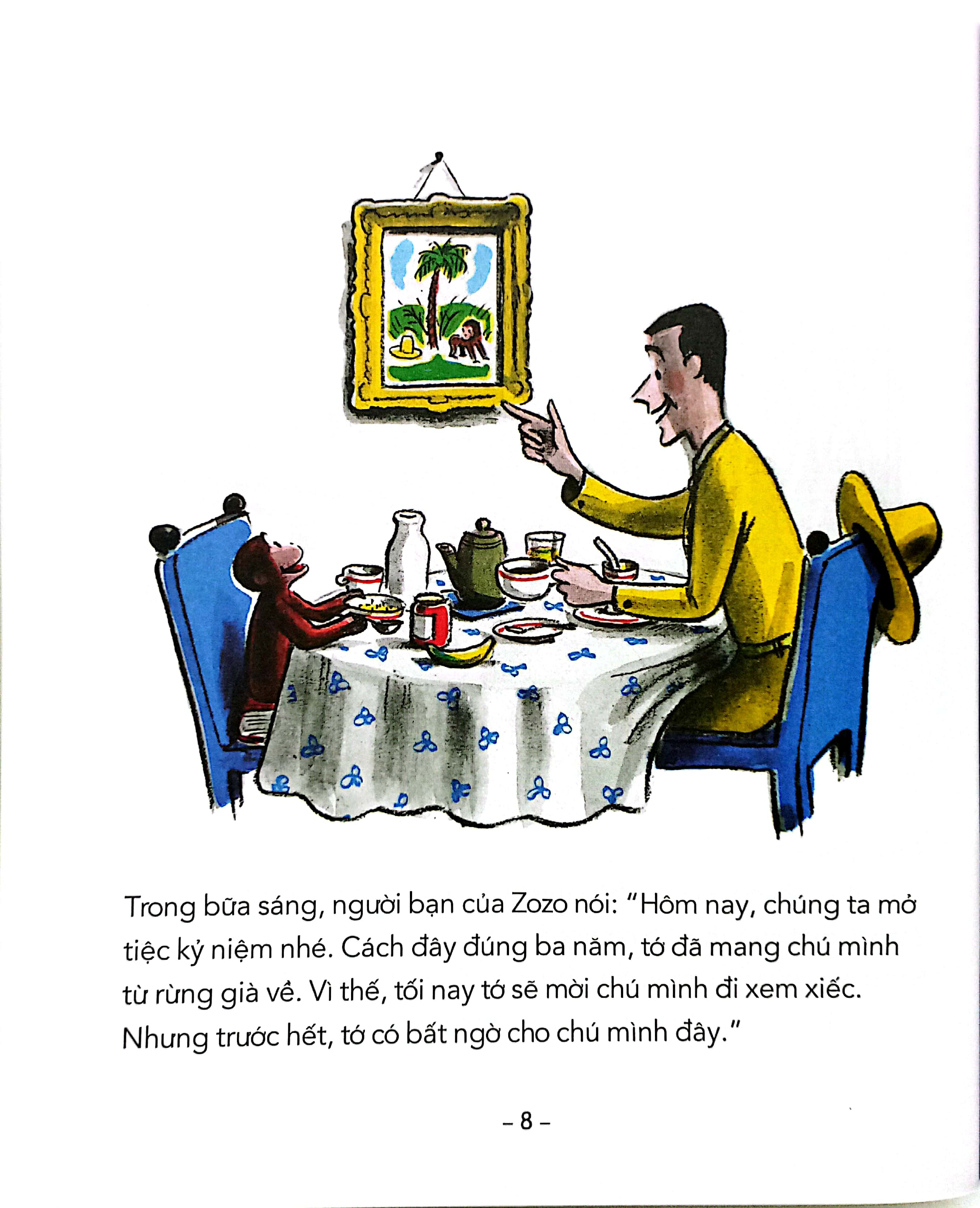 tủ sách văn học thiếu nhi kinh điển - zozo chú khỉ hiếu kỳ - khỉ zozo đạp xe - Ảnh 6