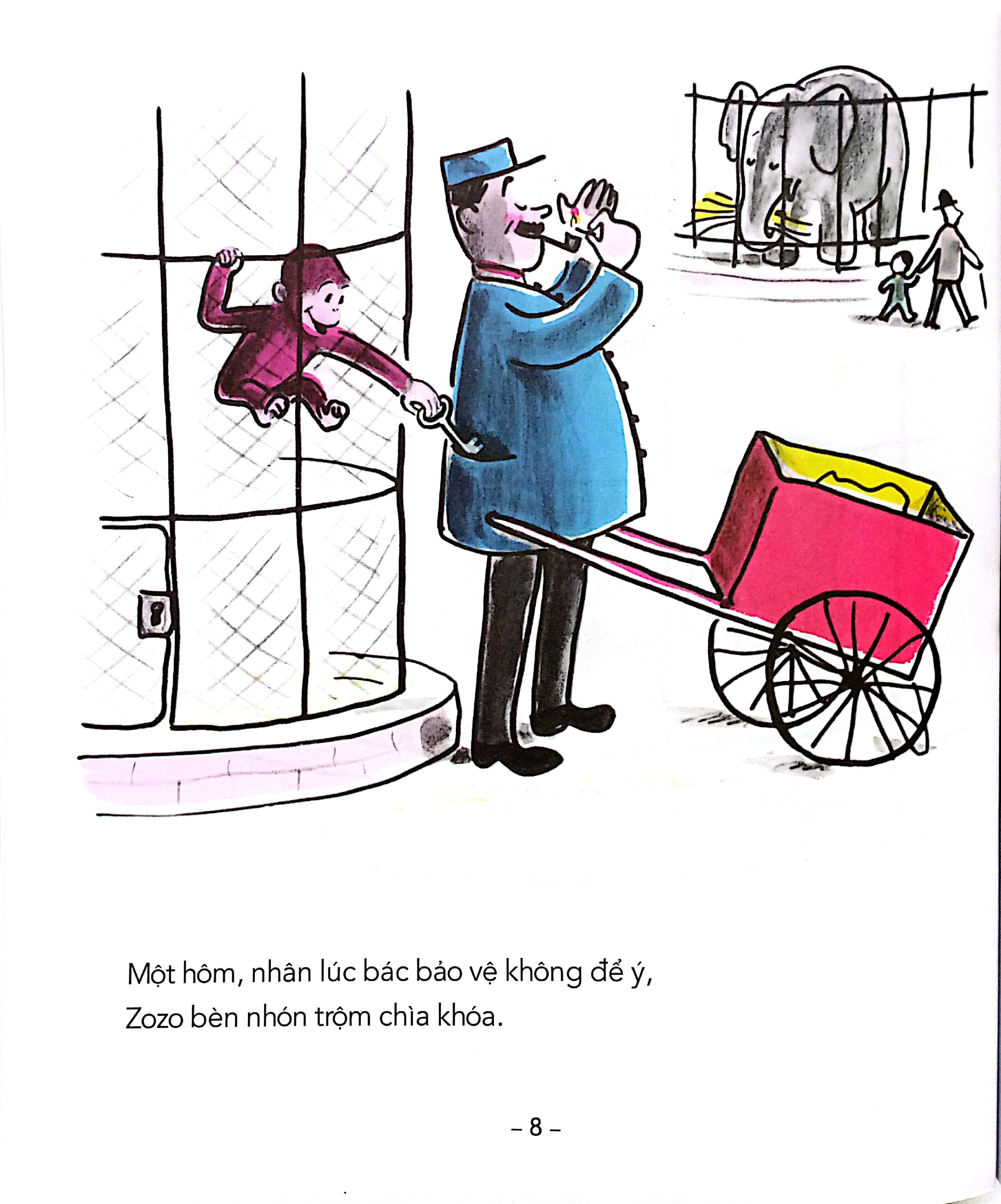 tủ sách văn học thiếu nhi kinh điển - zozo chú khỉ hiếu kỳ - khỉ zozo đi làm - Ảnh 6