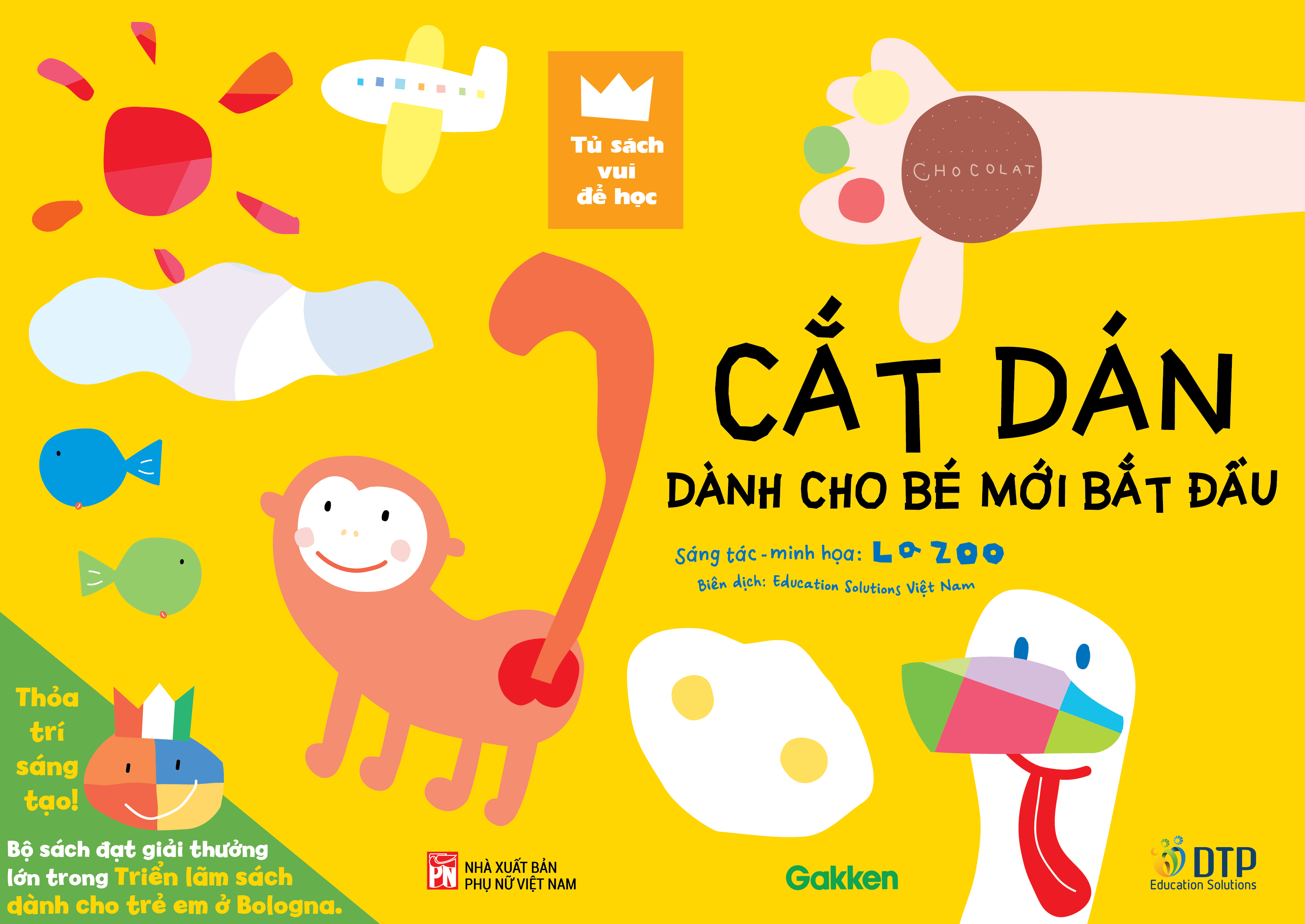 tủ sách vui để học - cắt dán dành cho bé mới bắt đầu - Ảnh 2