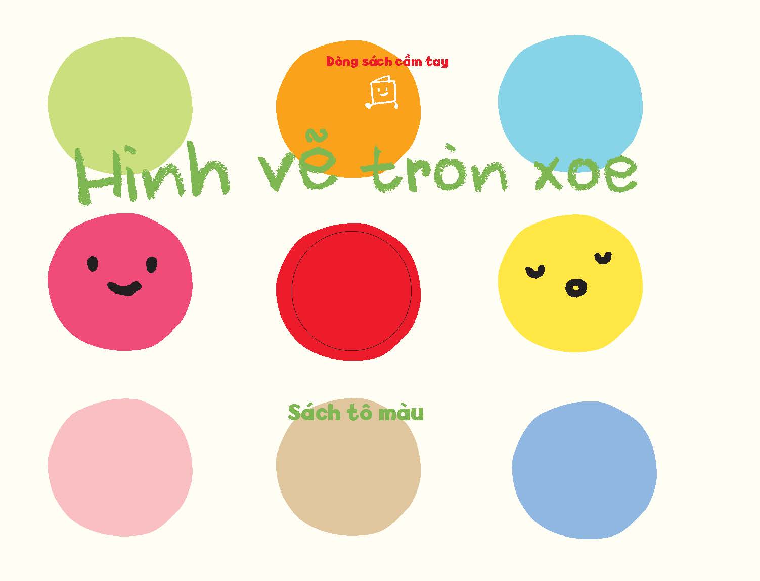 tủ sách vui để học - dòng sách cầm tay - sách tô màu - hình vẽ tròn xoe - Ảnh 3