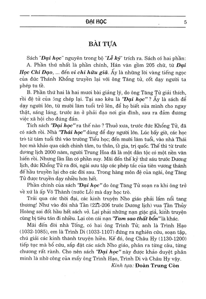 tứ thư : đại học - trung dung - luận ngữ - mạnh tử - Ảnh 5