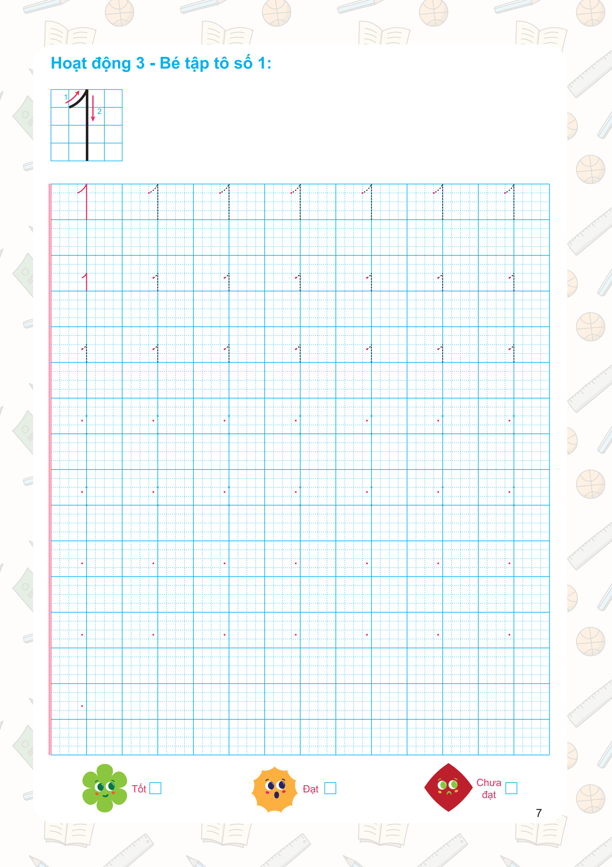 Tự Tin Vào Lớp 1 - Luyện Tập Tô Số Cơ Bản Và Tập Đếm - Ảnh 13