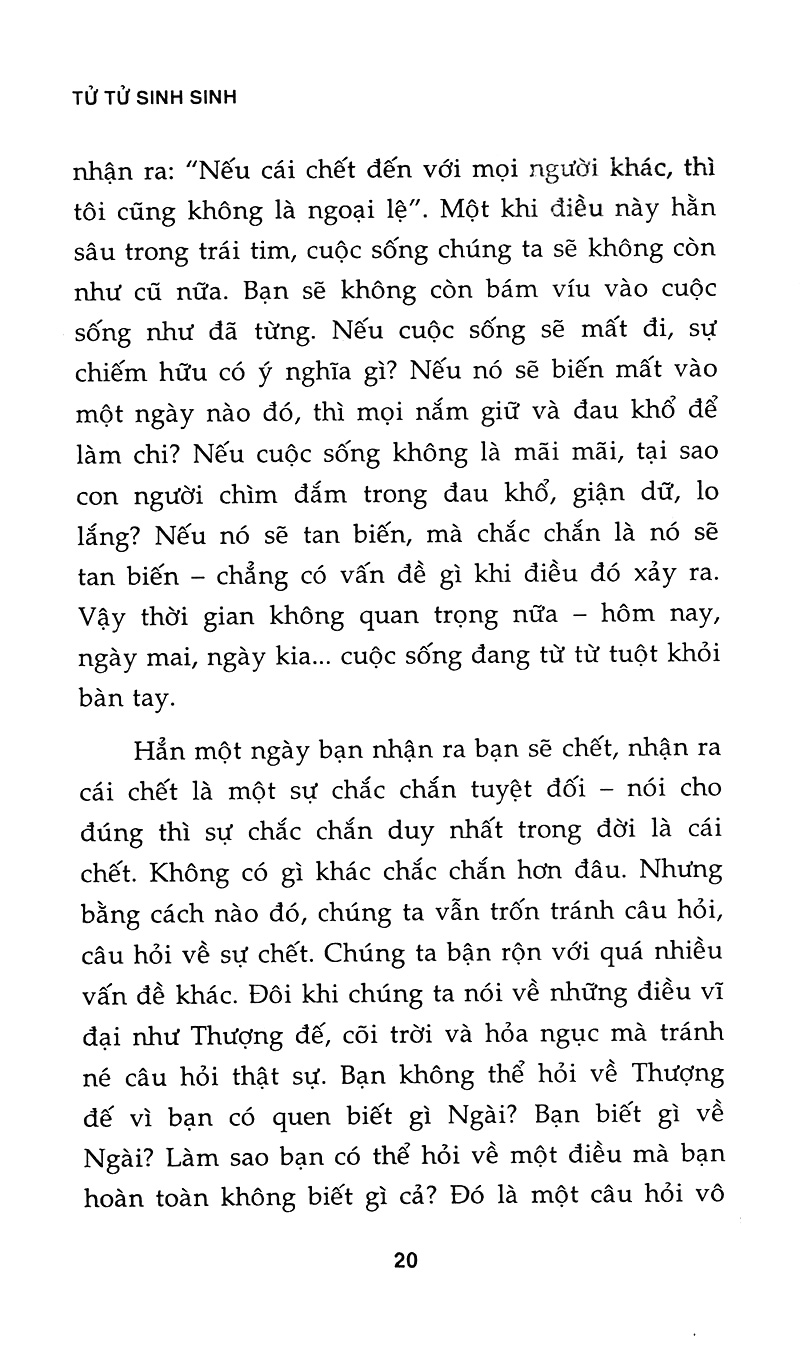tử tử sinh sinh - đi tìm ý nghĩa đích thực của cuộc đời (tái bản) - Ảnh 5