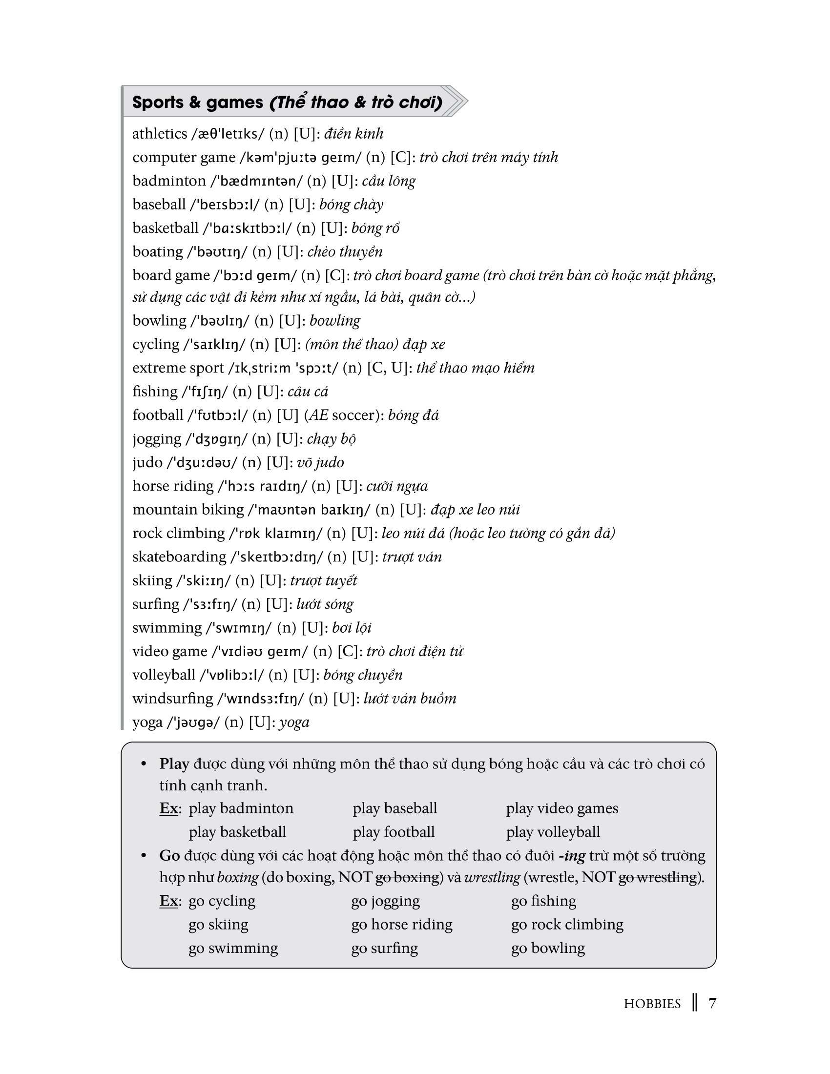 từ vựng tiếng anh 7 - Ảnh 10