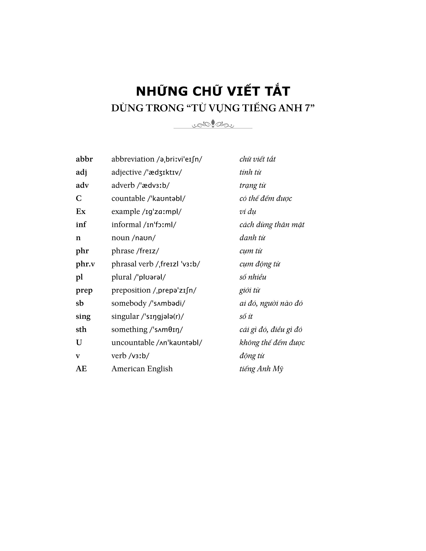từ vựng tiếng anh 7 - Ảnh 7