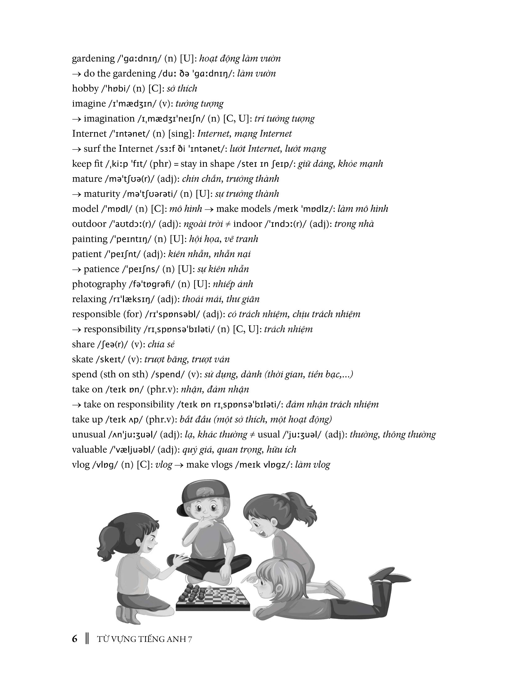 từ vựng tiếng anh 7 - Ảnh 9