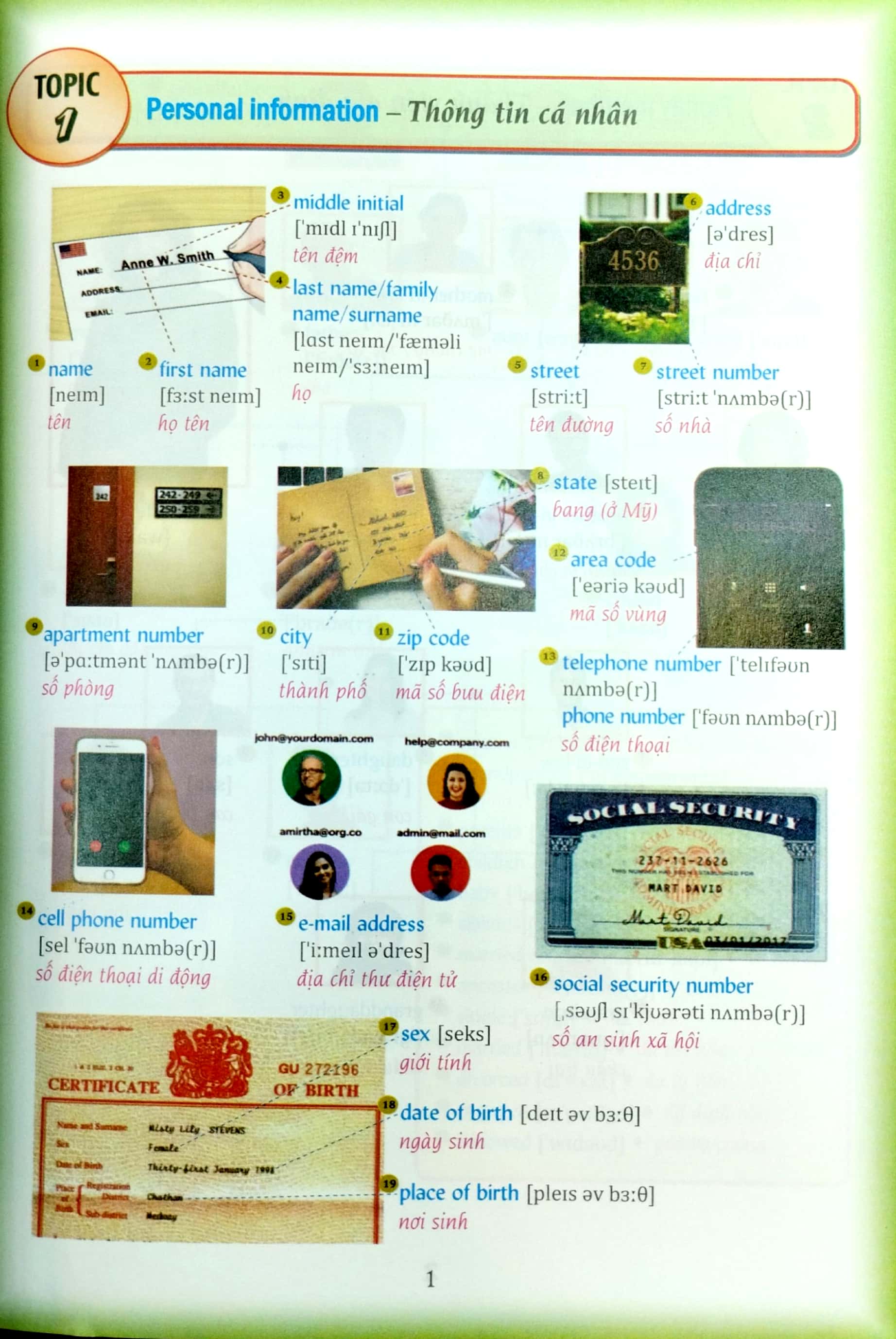 từ vựng tiếng anh bằng hình theo chủ đề - Ảnh 3