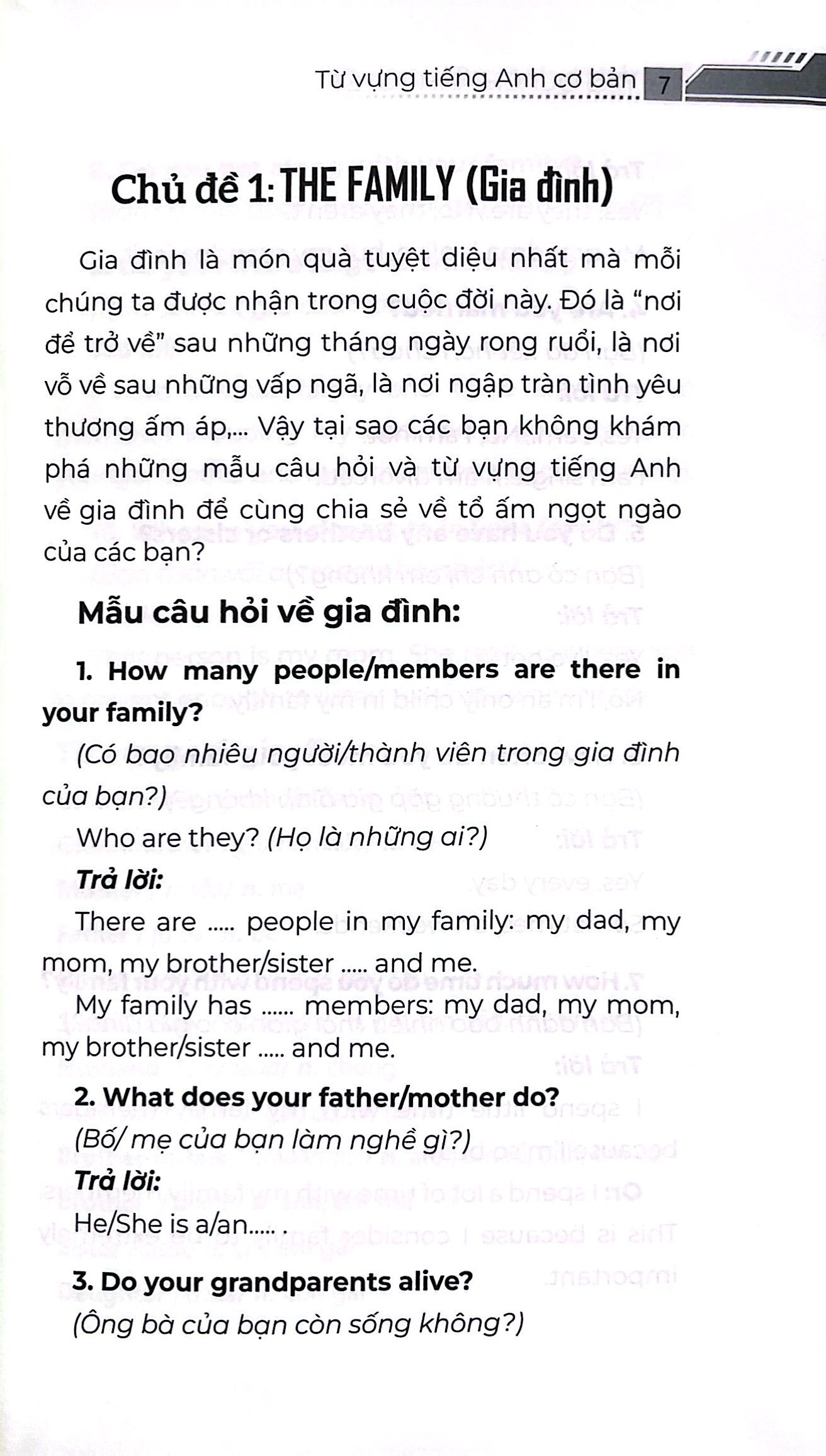 từ vựng tiếng anh cơ bản - 30 chủ đề phổ biến nhất - Ảnh 3