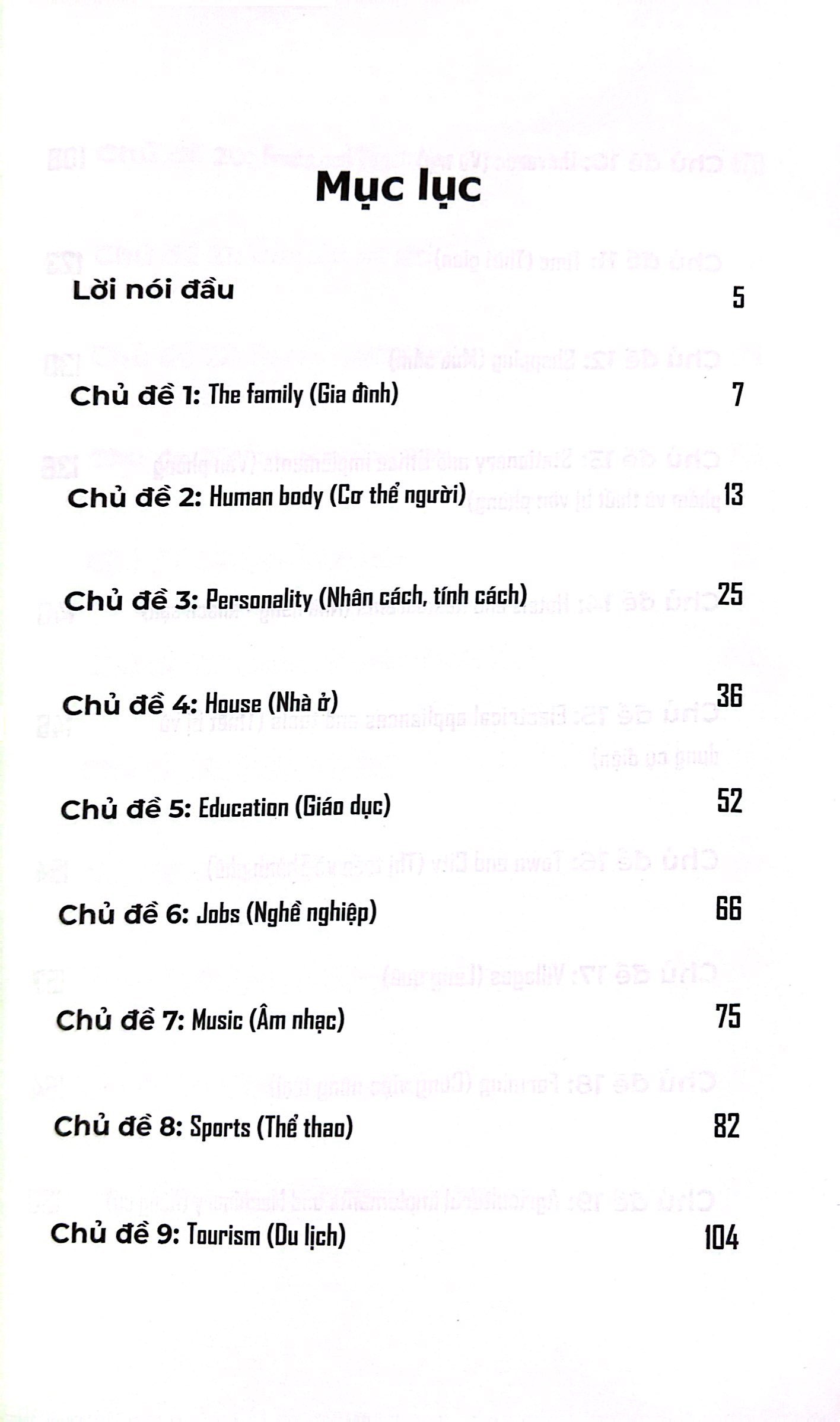 từ vựng tiếng anh cơ bản - 30 chủ đề phổ biến nhất - Ảnh 6