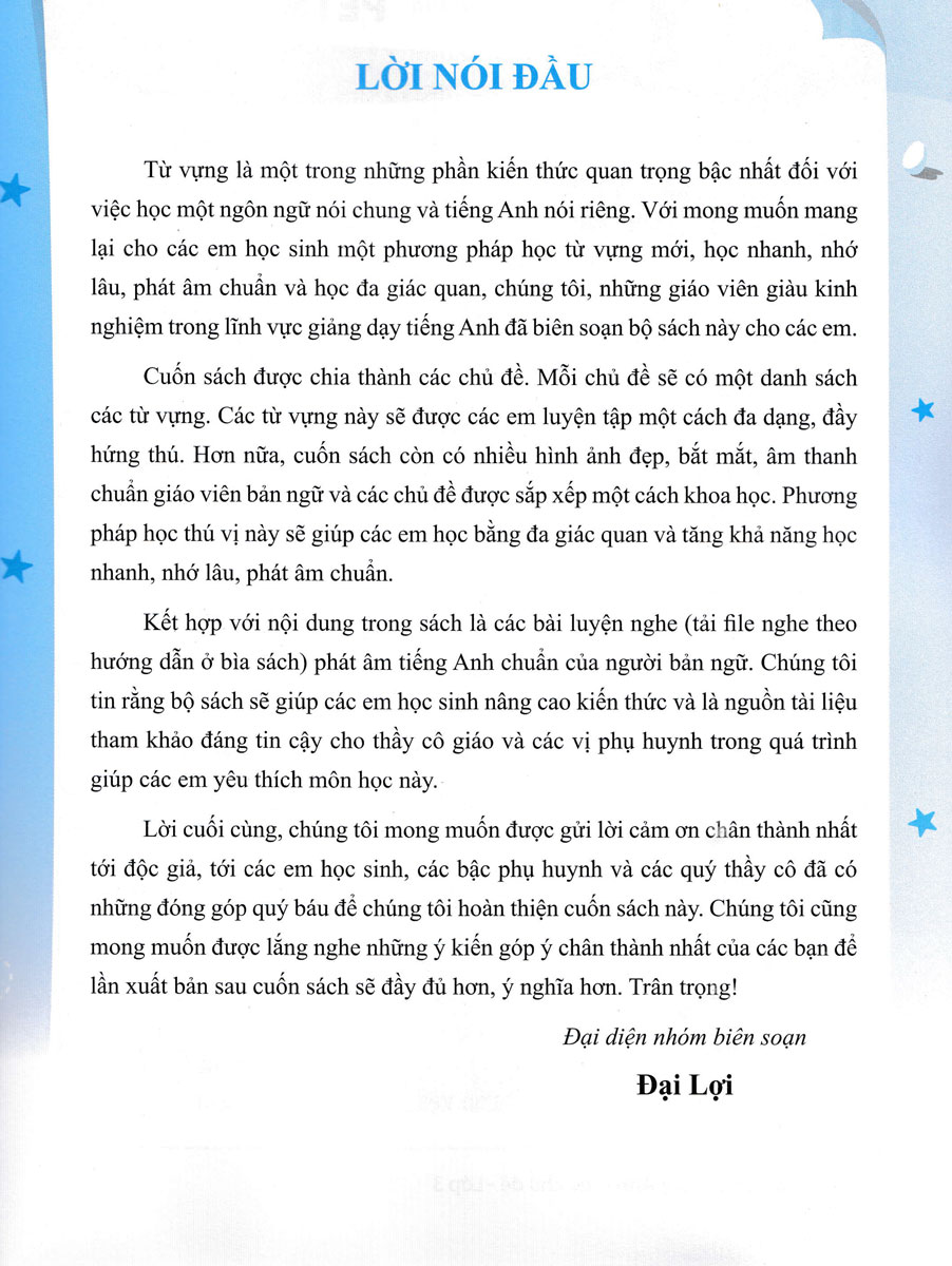 từ vựng tiếng anh theo chủ đề lớp 3 - Ảnh 3