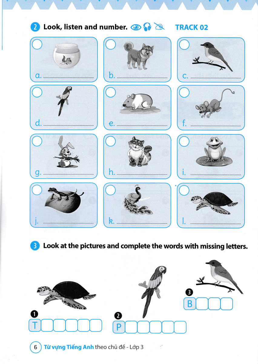 từ vựng tiếng anh theo chủ đề lớp 3 - Ảnh 7