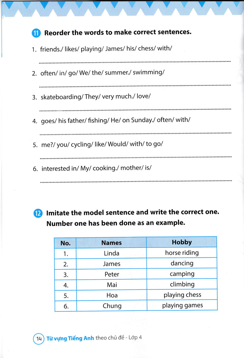 từ vựng tiếng anh theo chủ đề lớp 4 - Ảnh 15