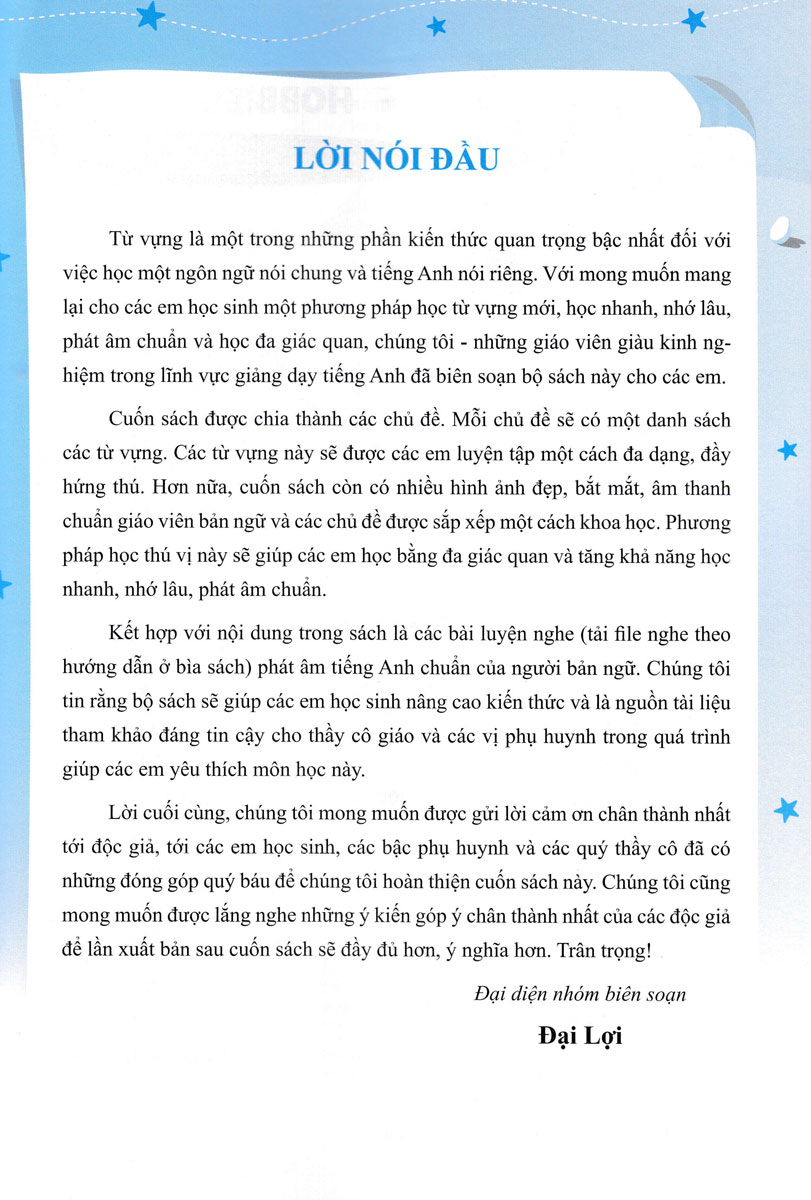 từ vựng tiếng anh theo chủ đề lớp 4 - Ảnh 3