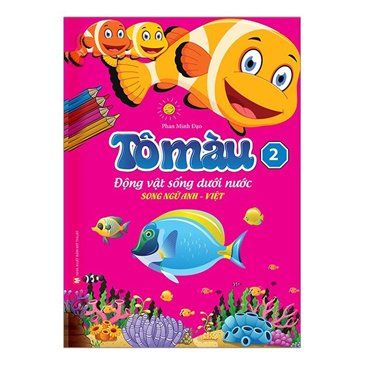 túi tô màu động vật dưới nước 6 cuốn (song ngữ anh - việt) - Ảnh 3