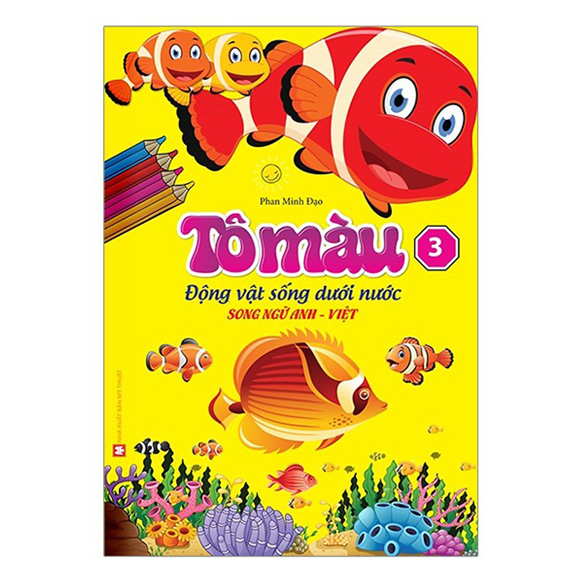 túi tô màu động vật dưới nước 6 cuốn (song ngữ anh - việt) - Ảnh 4