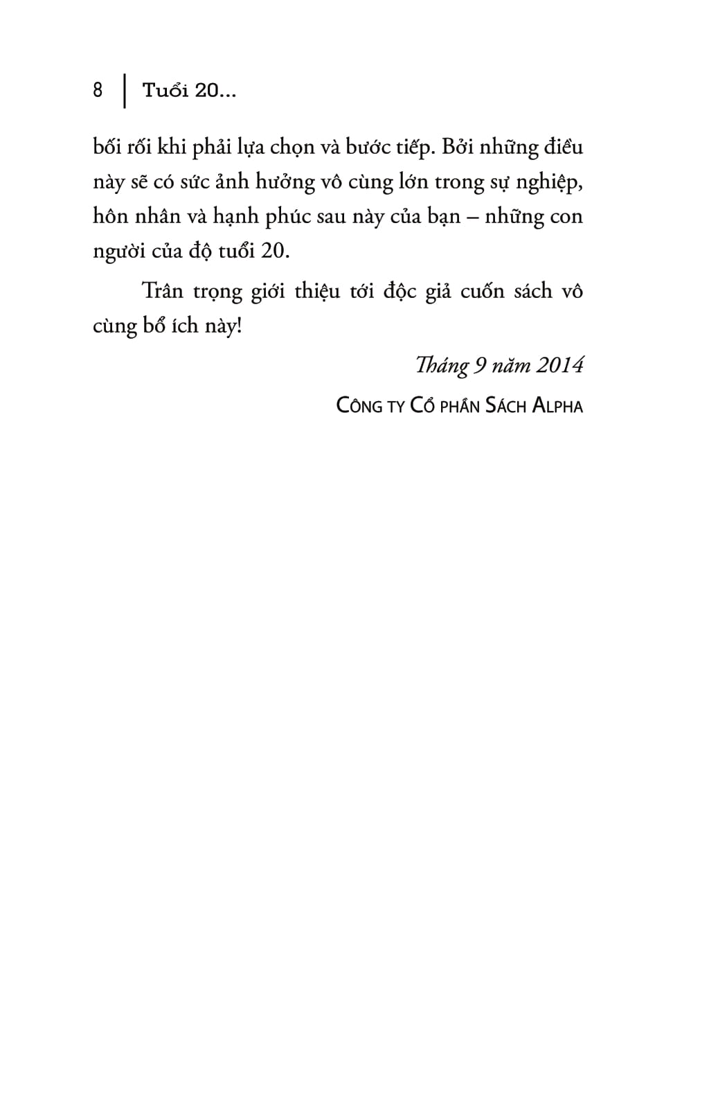 tuổi 20 - những năm tháng quyết định cuộc đời bạn (tái bản 2018) - Ảnh 6