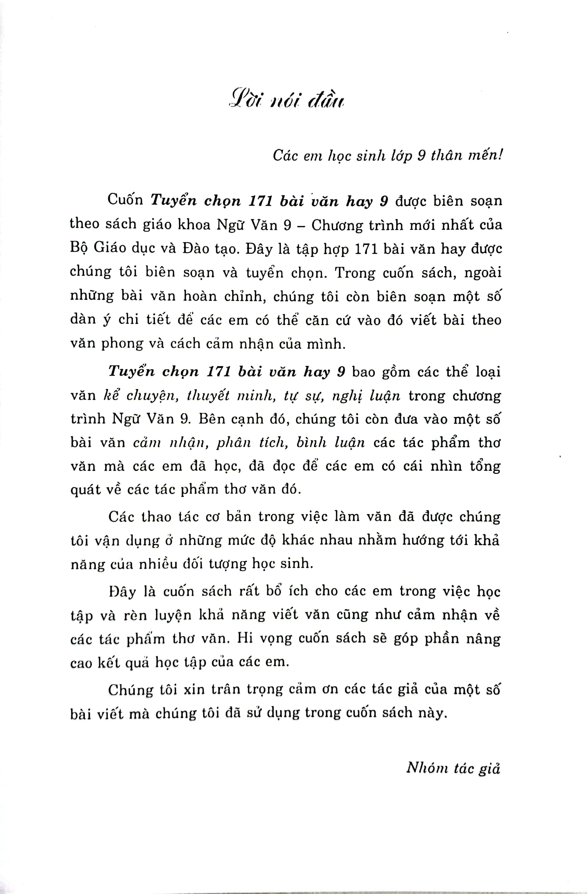 tuyển chọn 171 bài văn hay 9 - Ảnh 4