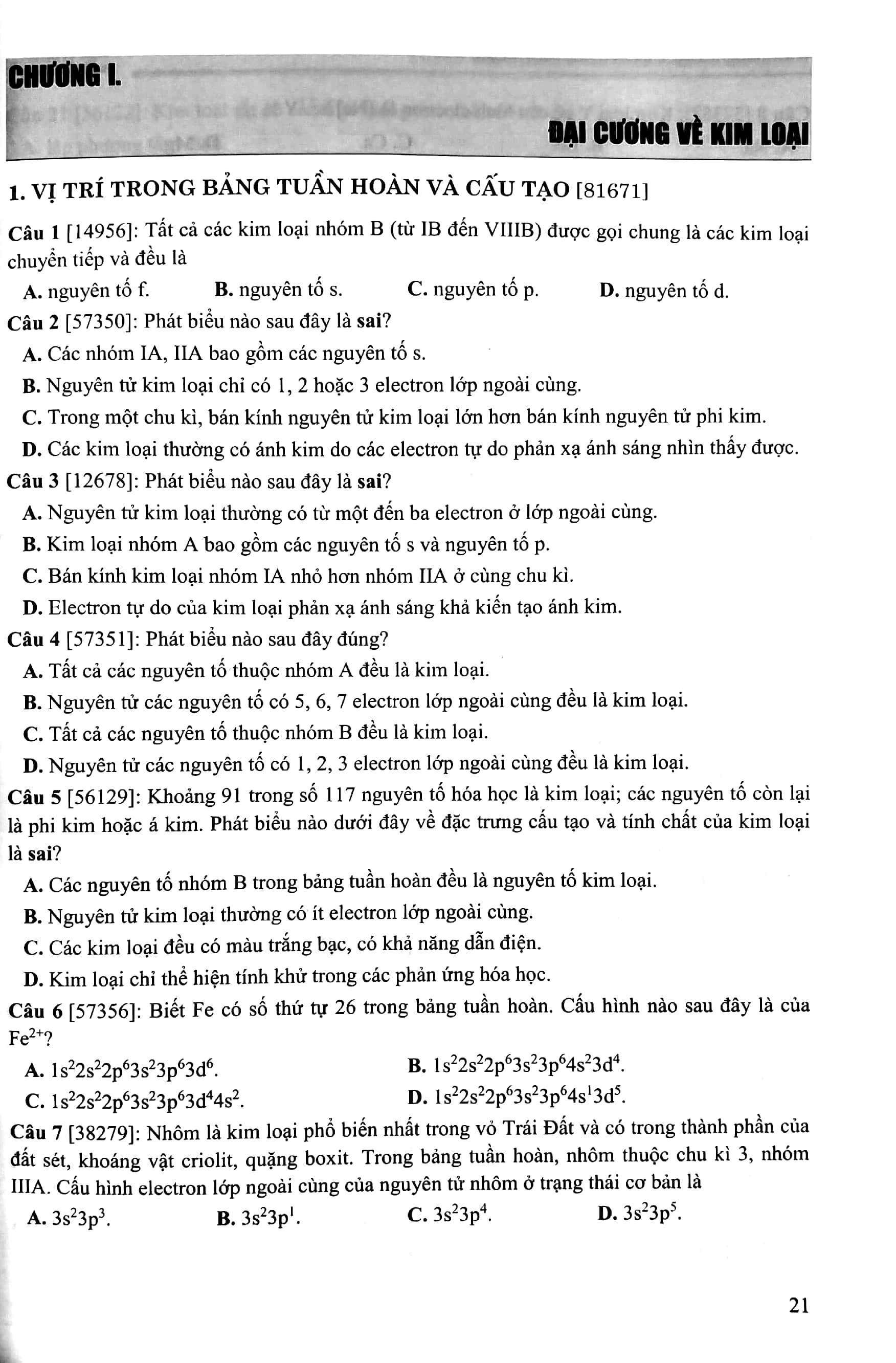 Tuyển Chọn 3000 Câu Hỏi Lý Thuyết Hóa Vô Cơ - Ảnh 4