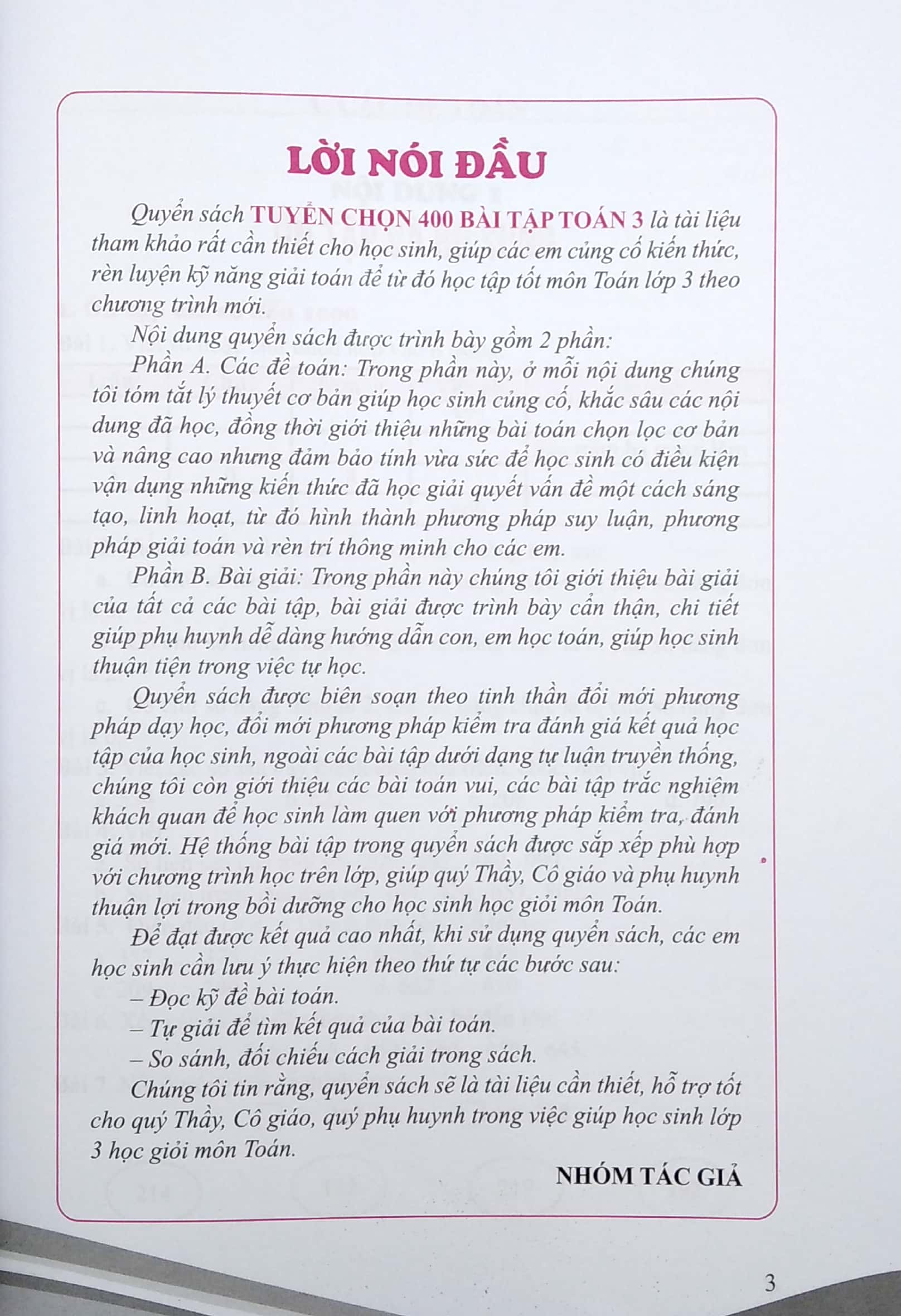 tuyển chọn 400 bài tập toán 3 (theo chương trình gdpt mới - dùng chung cho 3 bộ sách) - Ảnh 4