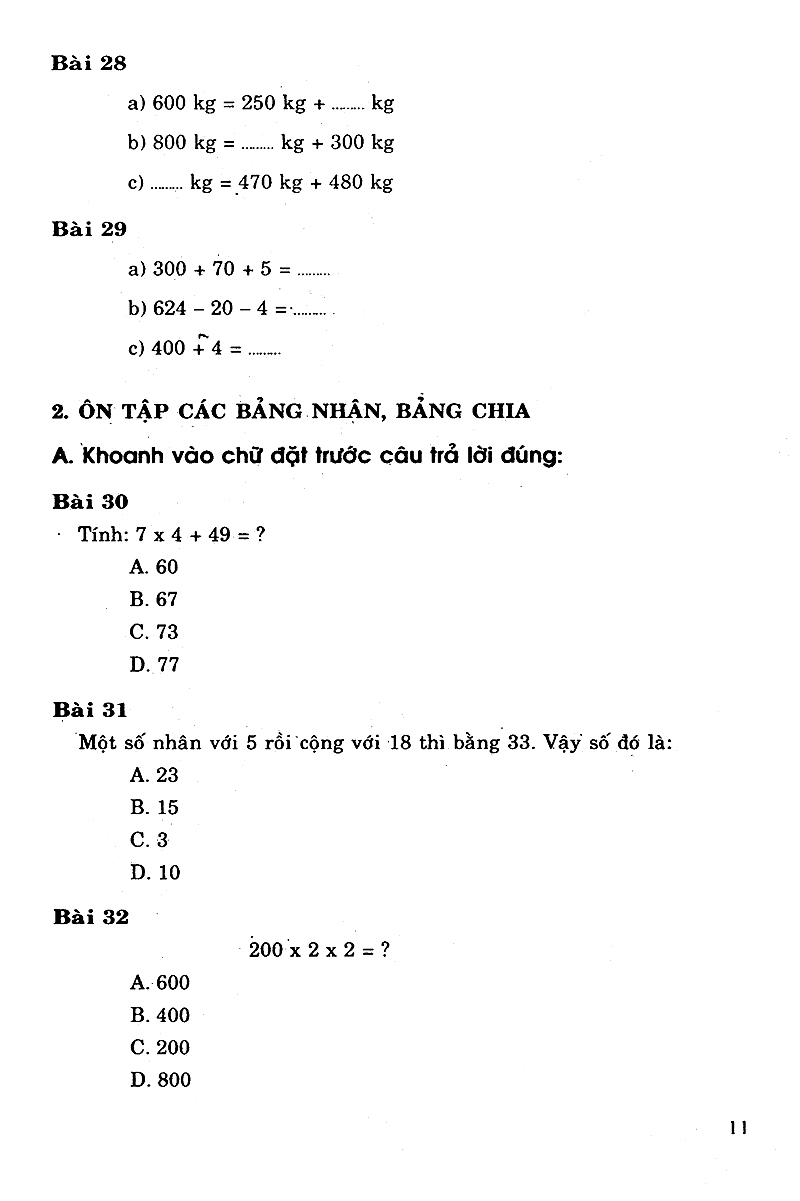 tuyển chọn các bài tập trắc nghiệm toán 3 - Ảnh 10