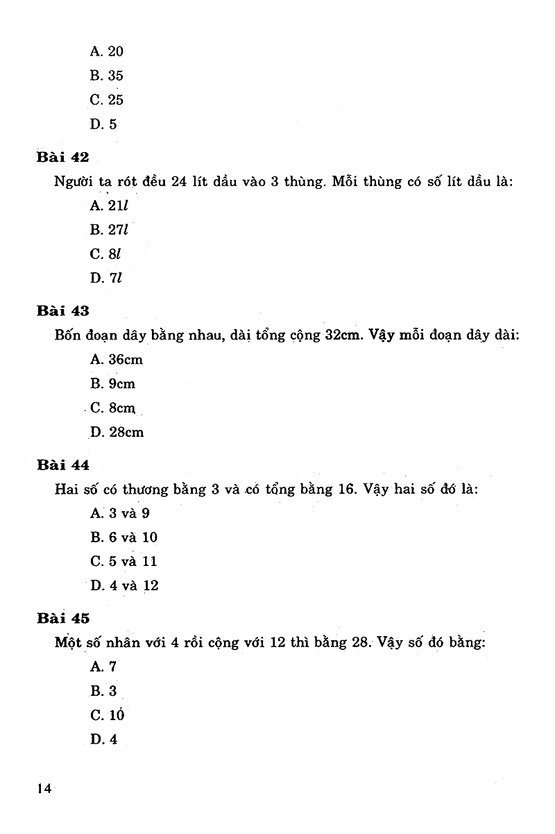 tuyển chọn các bài tập trắc nghiệm toán 3 - Ảnh 13