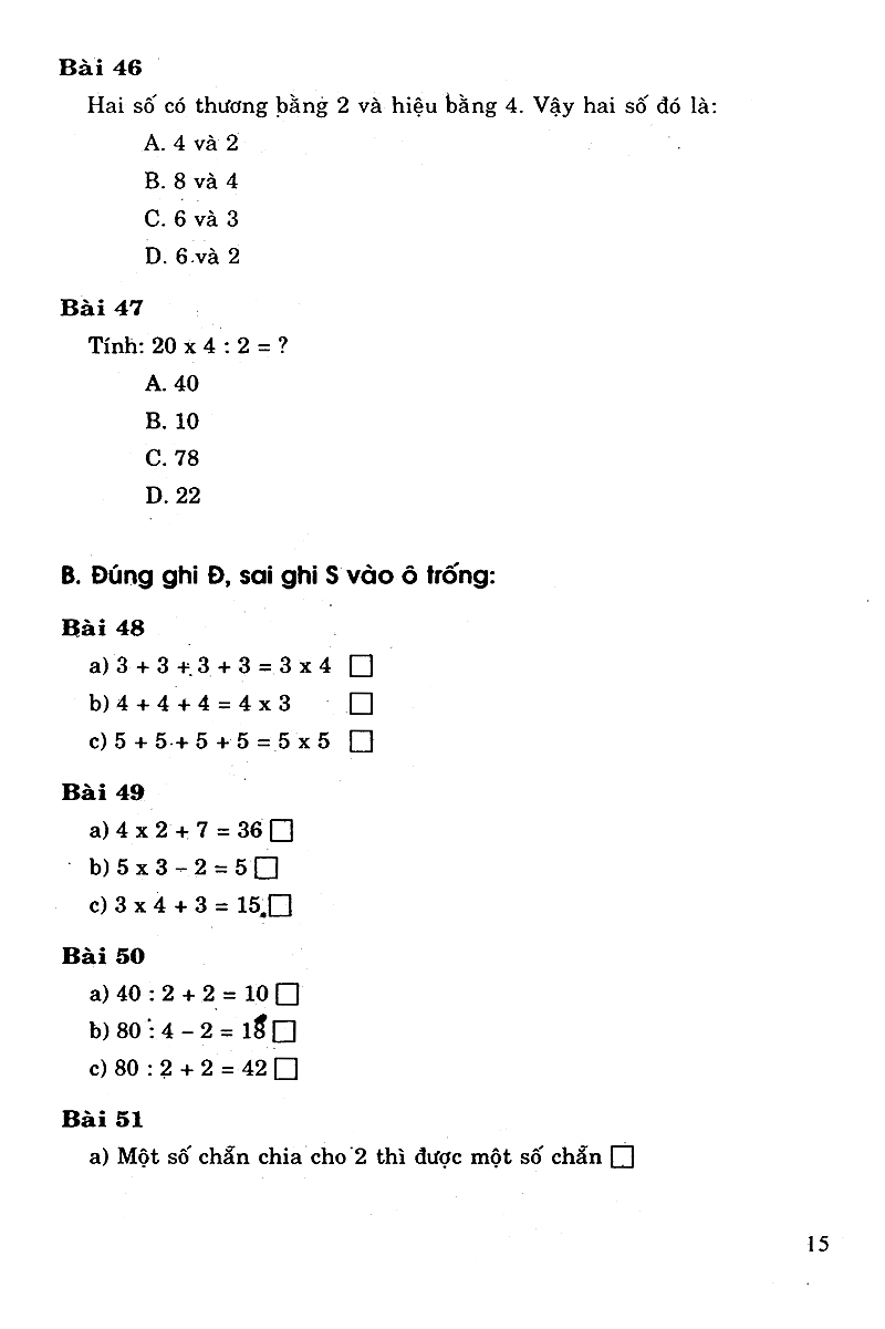 tuyển chọn các bài tập trắc nghiệm toán 3 - Ảnh 14