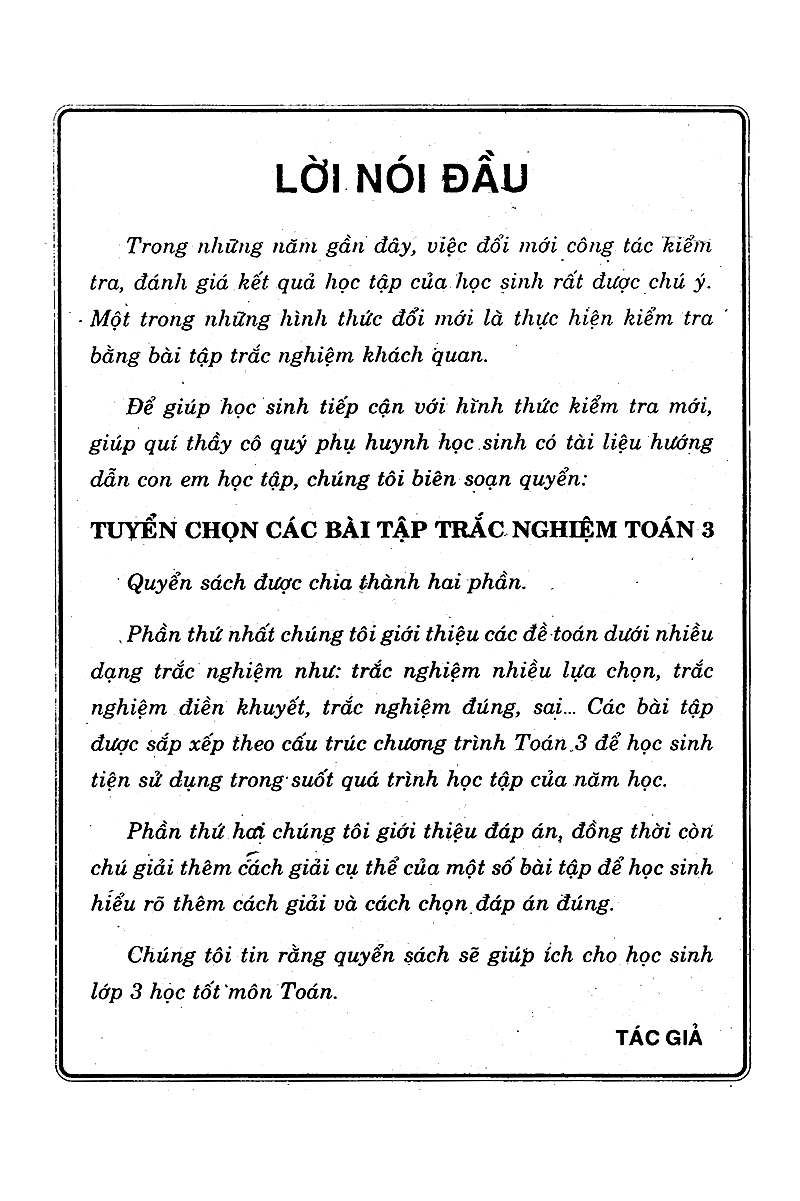 tuyển chọn các bài tập trắc nghiệm toán 3 - Ảnh 3