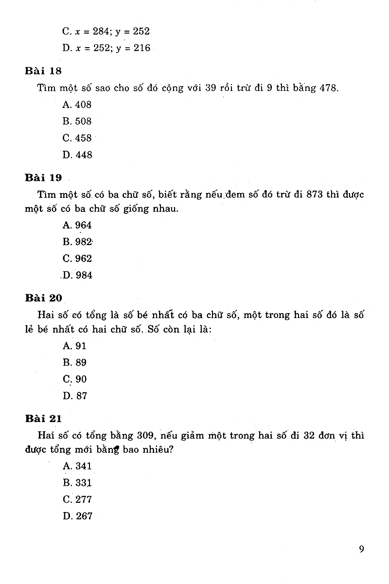tuyển chọn các bài tập trắc nghiệm toán 3 - Ảnh 8