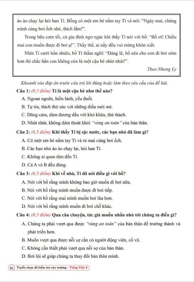 Tuyển Chọn Đề Kiểm Tra Toán Các Trường 4 - Ảnh 5