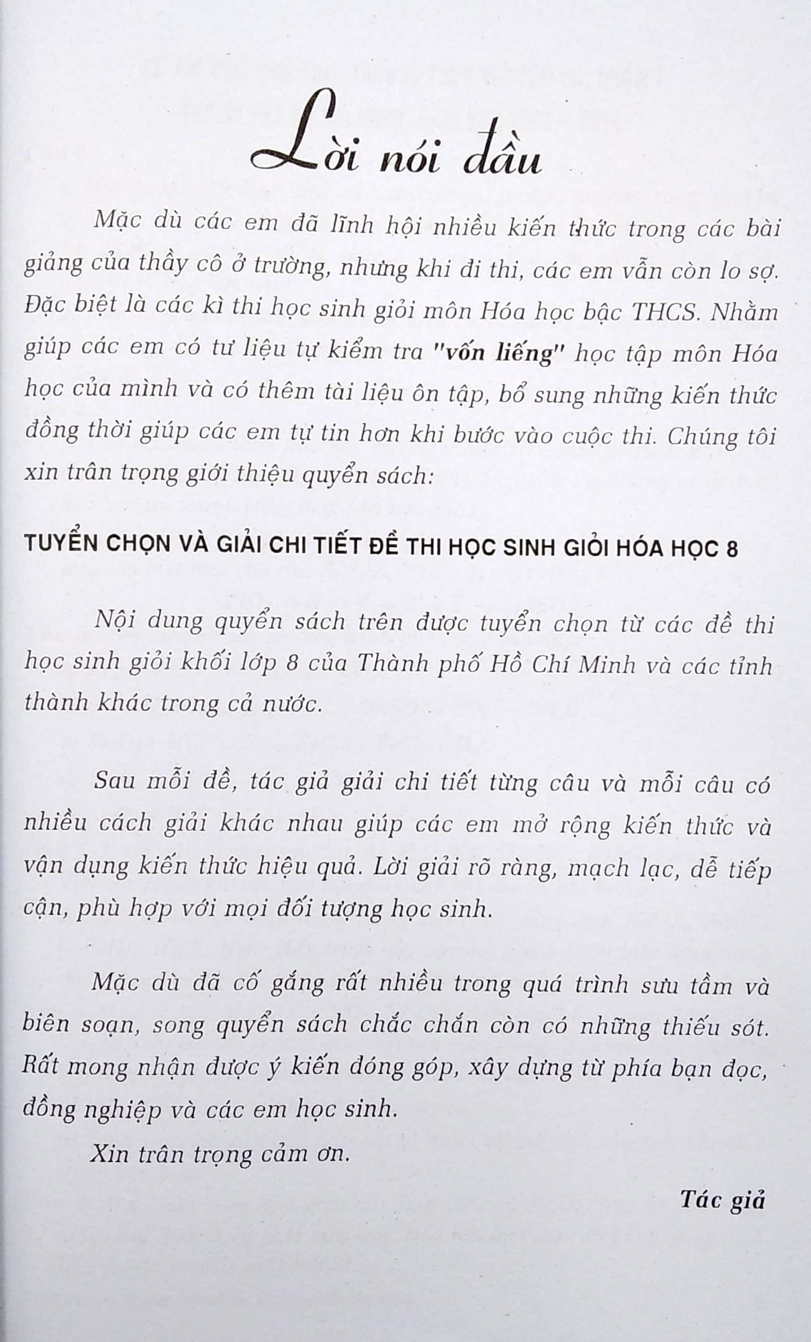 tuyển chọn và giải chi tiết đề thi học sinh giỏi môn hóa học 8 - Ảnh 4
