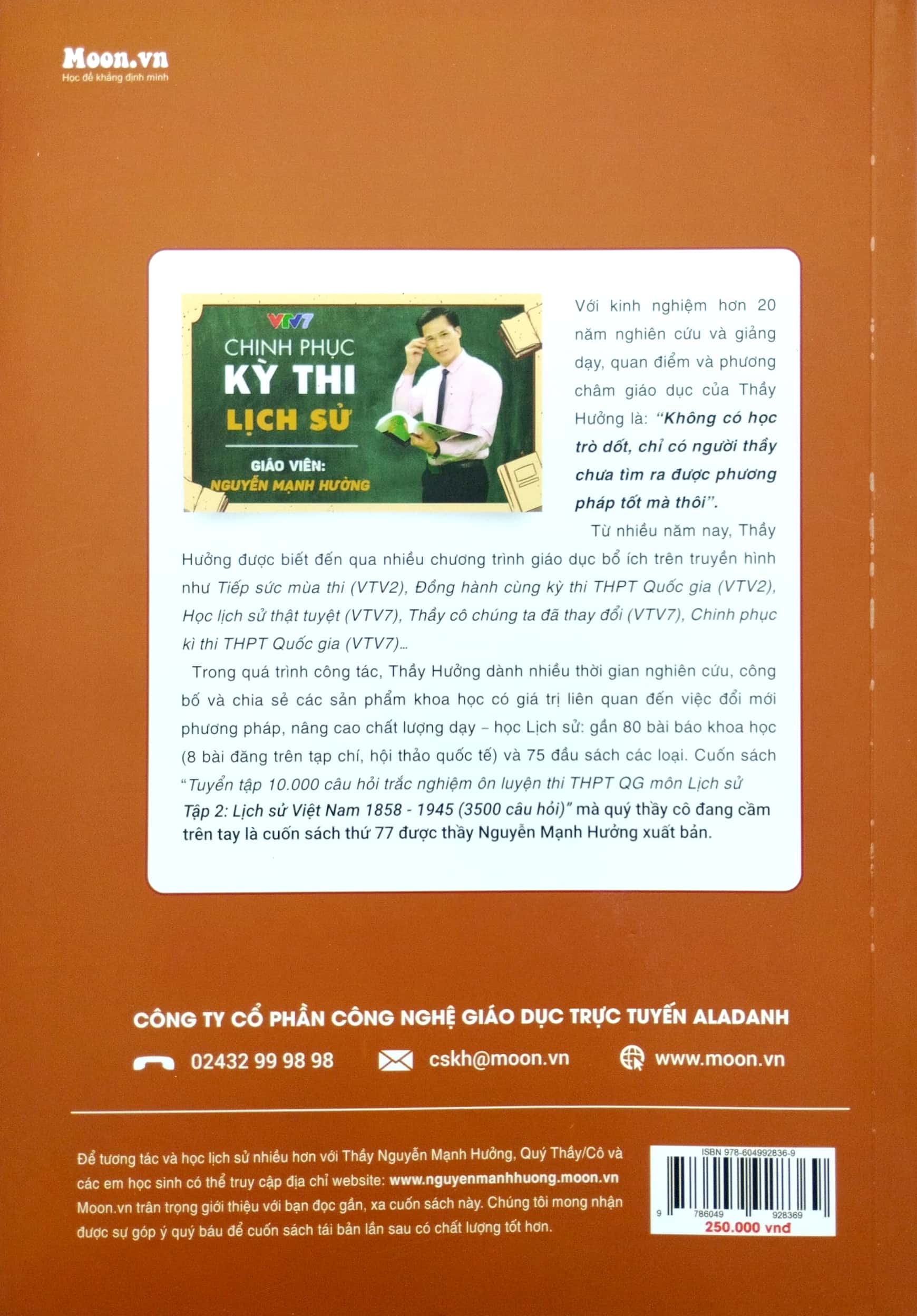 Tuyển Tập 10000 Câu Hỏi Trắc Nghiệm Ôn Luyện Thi THPT Quốc Gia Môn Lịch Sử - Tập 2: Lịch Sử Việt Nam 1858 - 1945 (3500 Câu Hỏi) - Ảnh 6