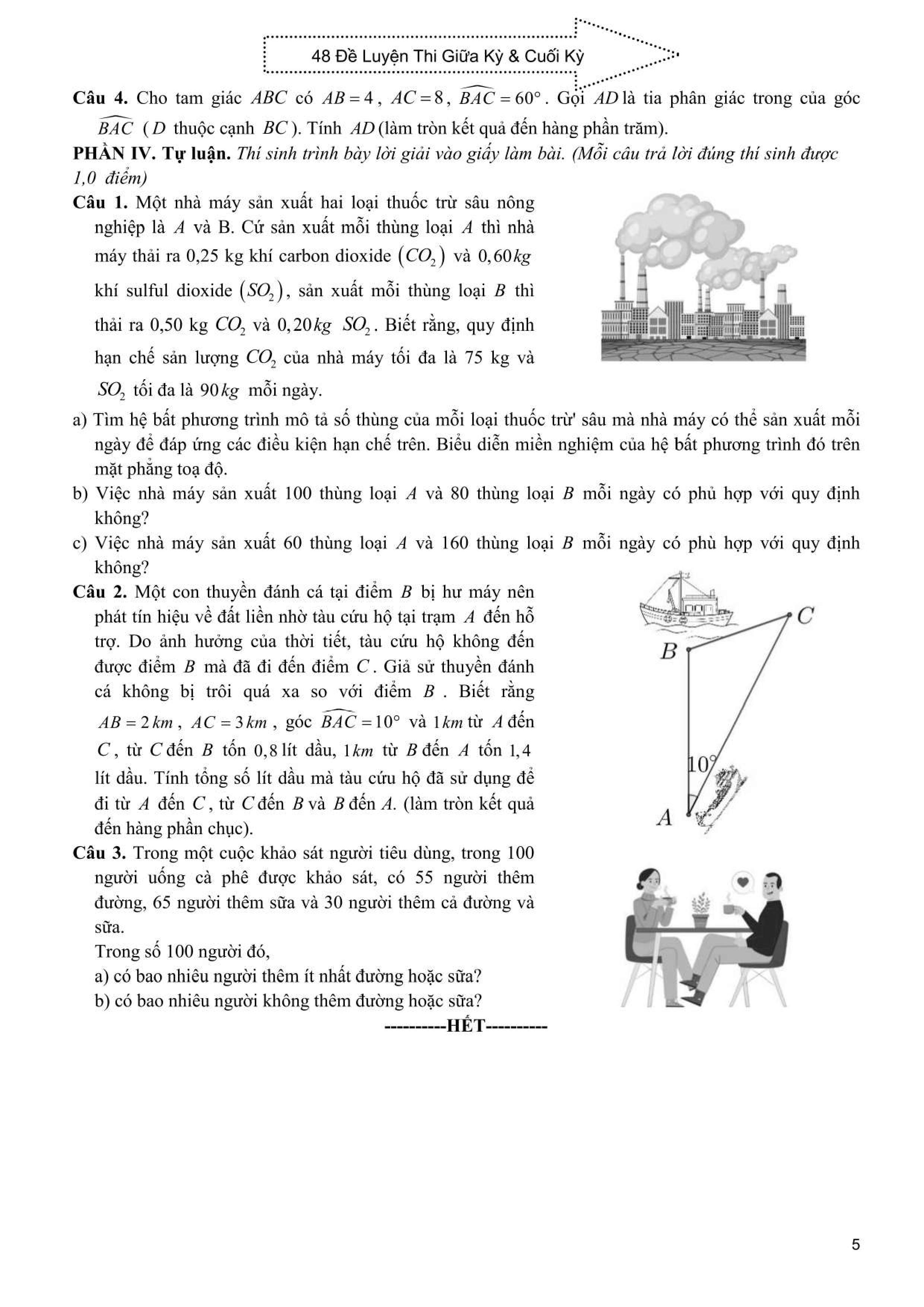 Tuyển Tập 48 Đề Kiểm Tra Định Kỳ Toán 10 - Ảnh 6
