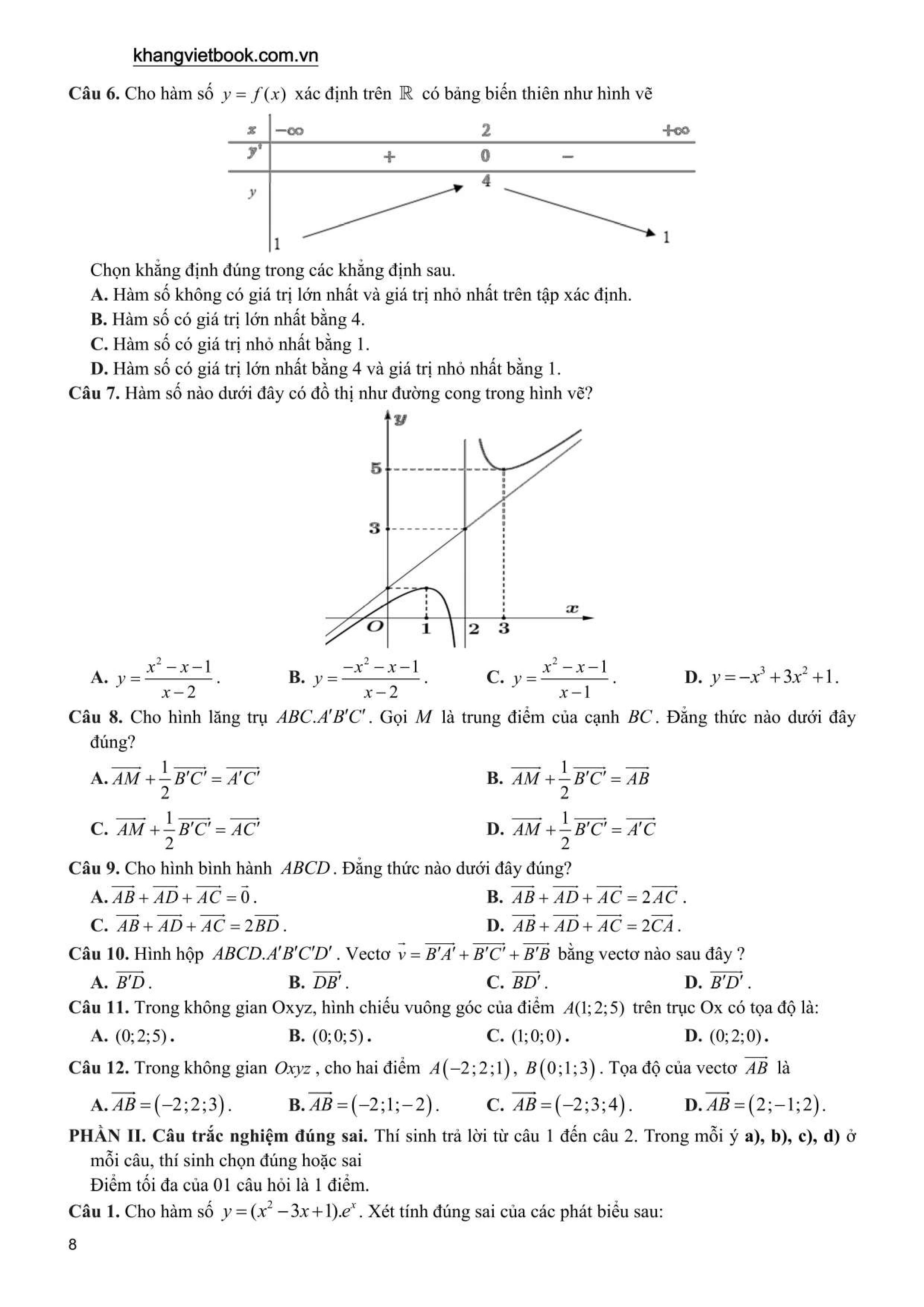 Tuyển Tập 48 Đề Kiểm Tra Định Kỳ Toán 12 - Ảnh 11