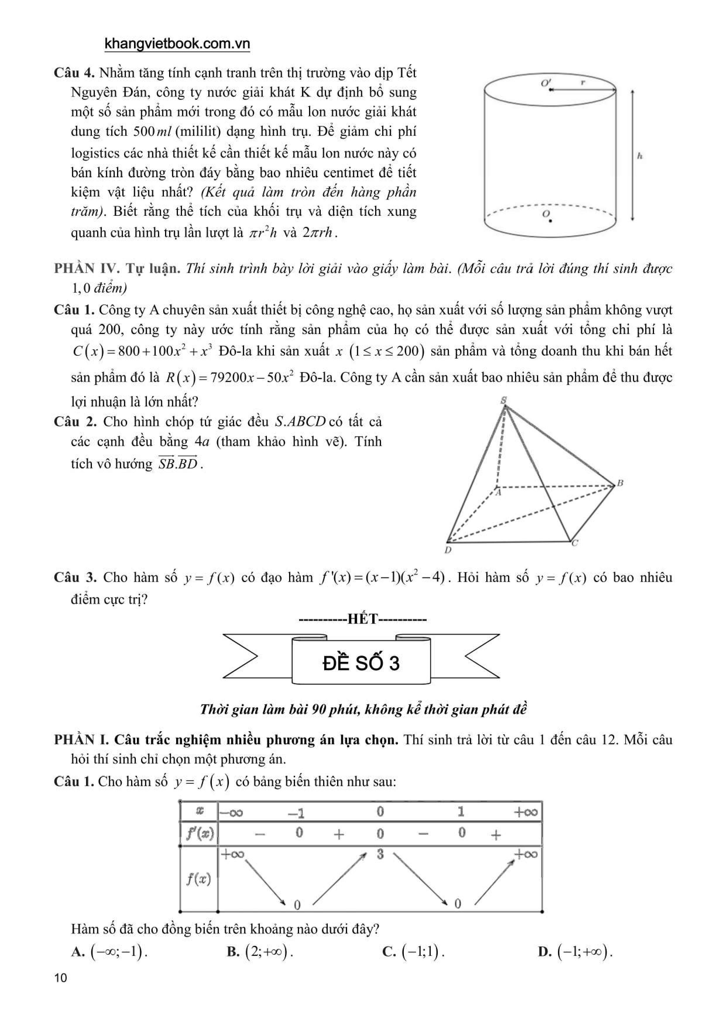 Tuyển Tập 48 Đề Kiểm Tra Định Kỳ Toán 12 - Ảnh 13