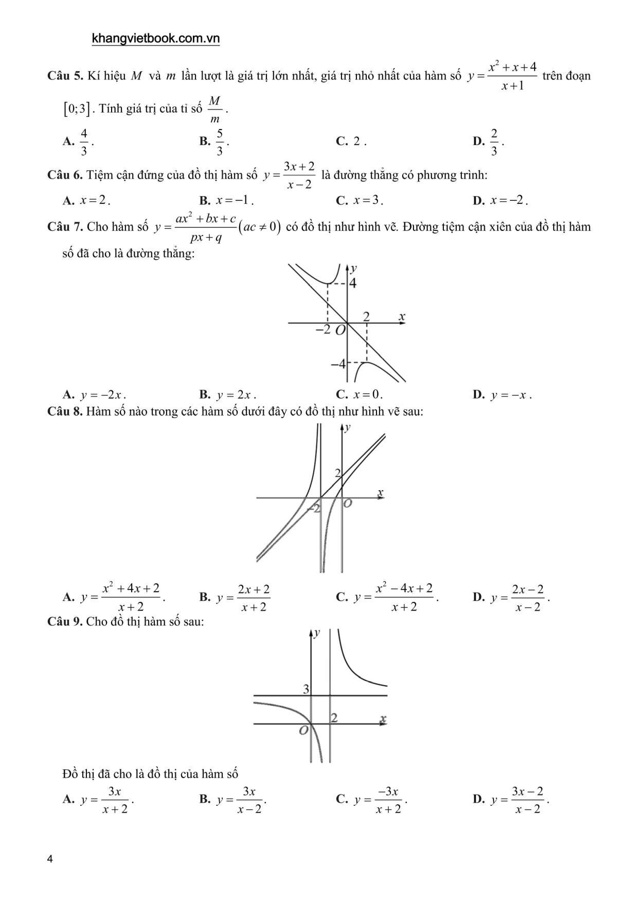 Tuyển Tập 48 Đề Kiểm Tra Định Kỳ Toán 12 - Ảnh 7