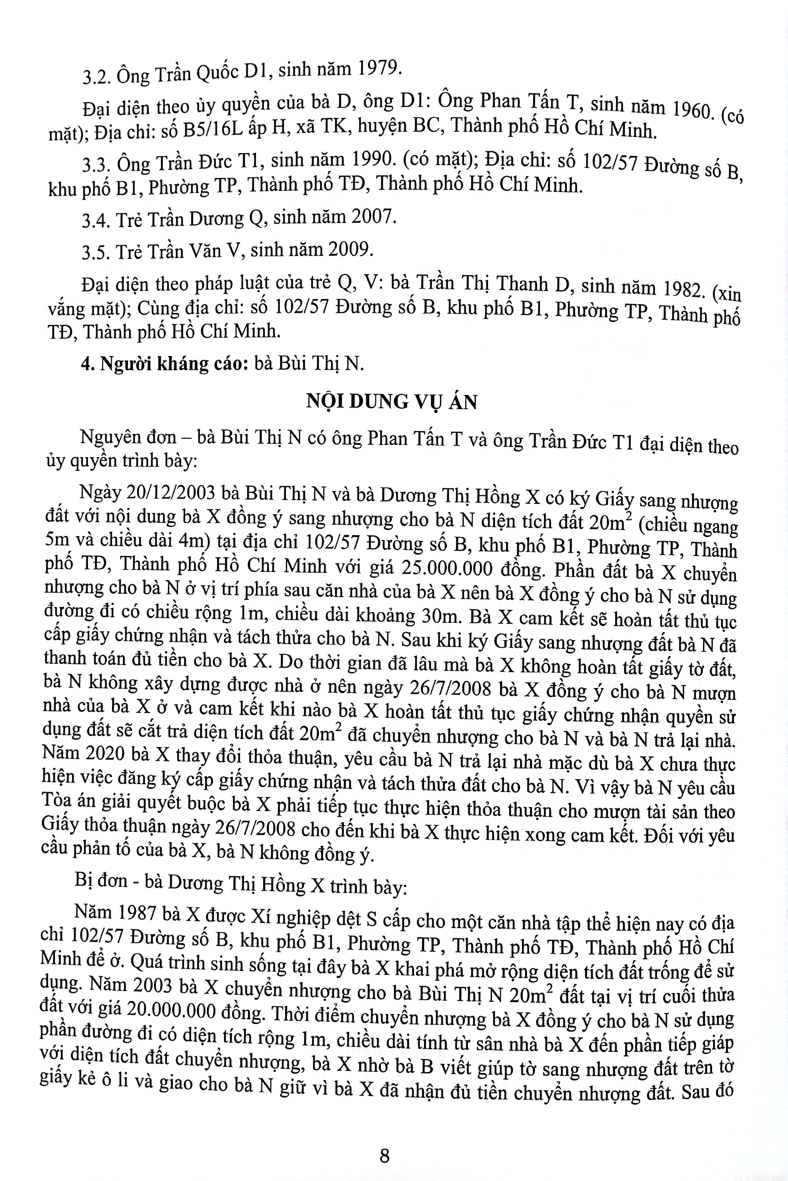 tuyển tập các bản án của tòa án nhân dân cấp cao về dân sự và tố tụng dân sự (dành cho thẩm phán, thẩm tra viên, hội thẩm, kiểm sát viên, luật sư và các học viên tư pháp) - Ảnh 6