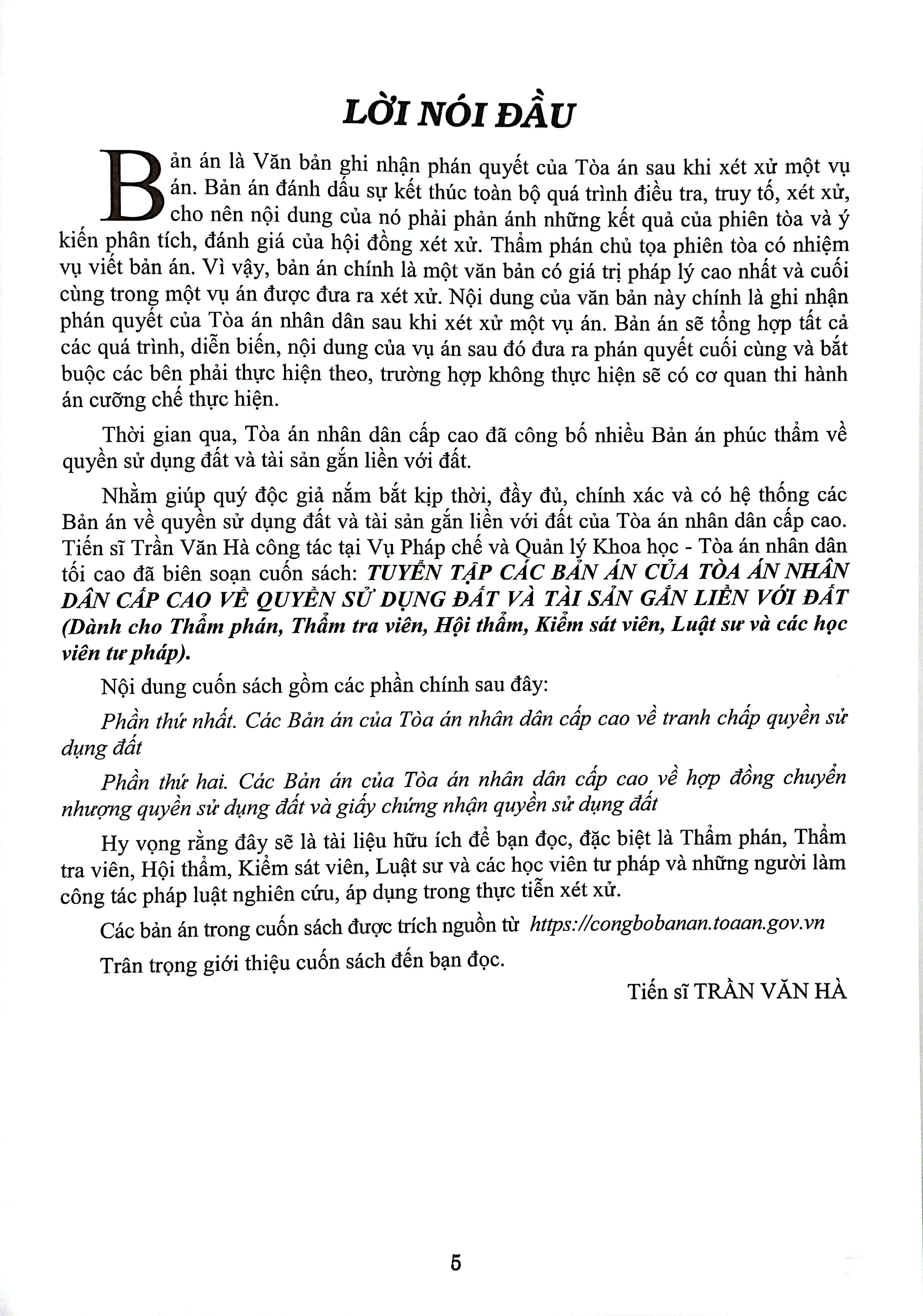 tuyển tập các bản án của tòa án nhân dân cấp cao về quyền sử dụng đất và tài sản gắn liền với đất (dành cho thẩm phán, thẩm tra viên, hội thẩm, kiểm sát viên, luật sư và các học viên tư pháp) - Ảnh 3
