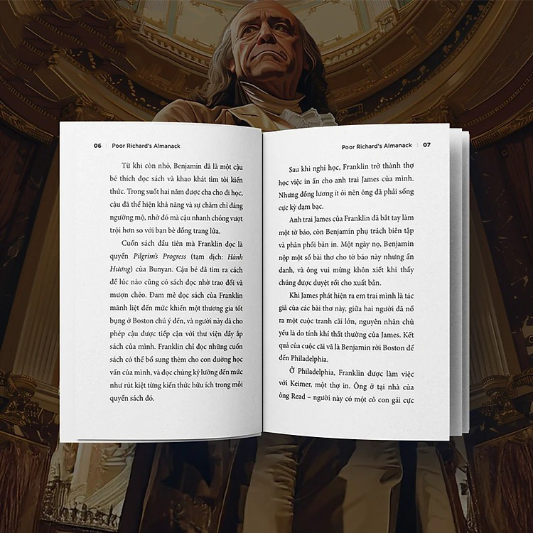 tuyển tập các câu châm ngôn và thành ngữ, và một bản phác họa ngắn về cuộc đời của benjamin franklin - poor richard's almanack - Ảnh 2
