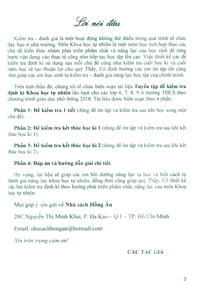 Tuyển Tập Đề Kiểm Tra Định Kì Khoa Học Tự Nhiên Lớp 6 - Ảnh 3
