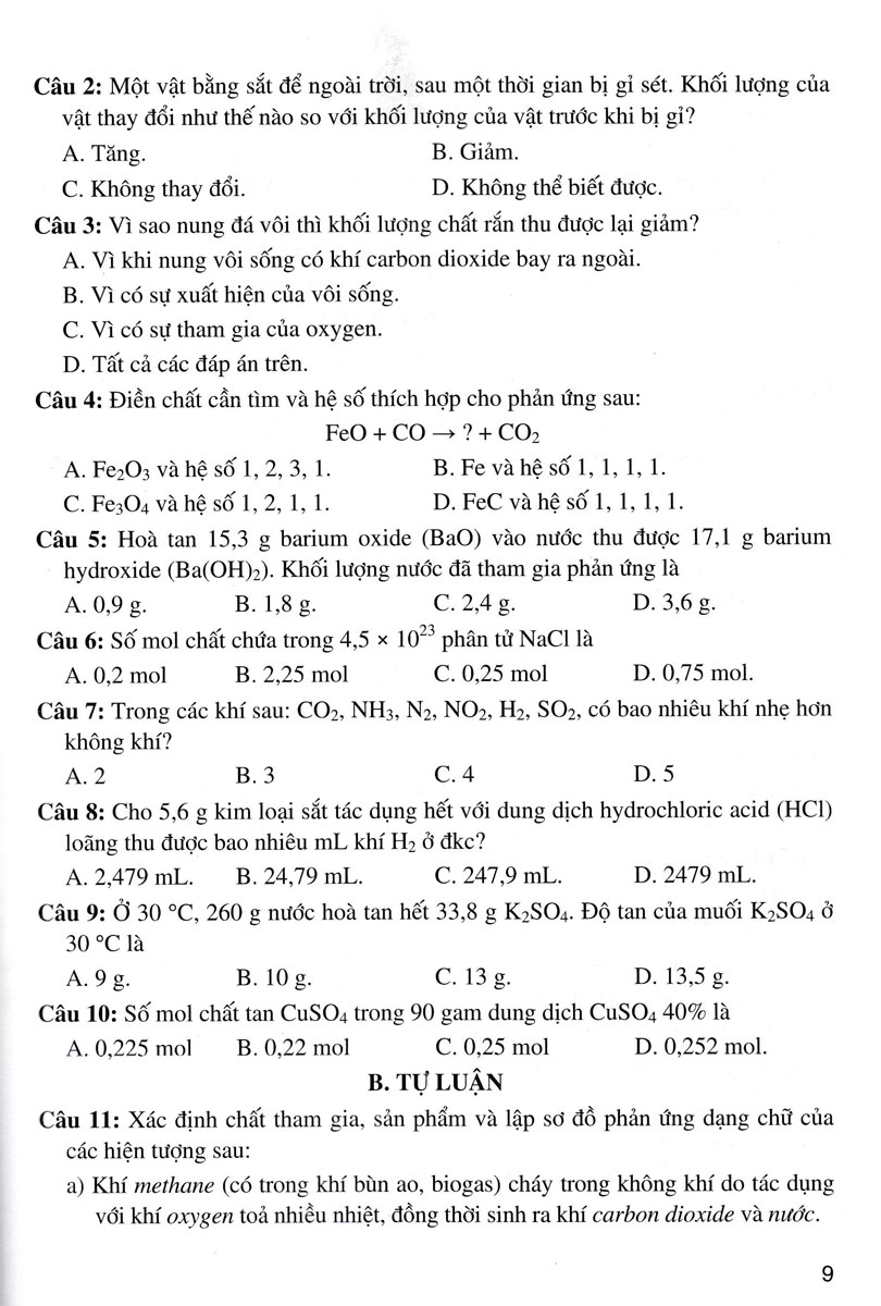 tuyển tập đề kiểm tra định kỳ khoa học tự nhiên 8 (dùng chung cho các bộ sgk hiện hành) - Ảnh 11